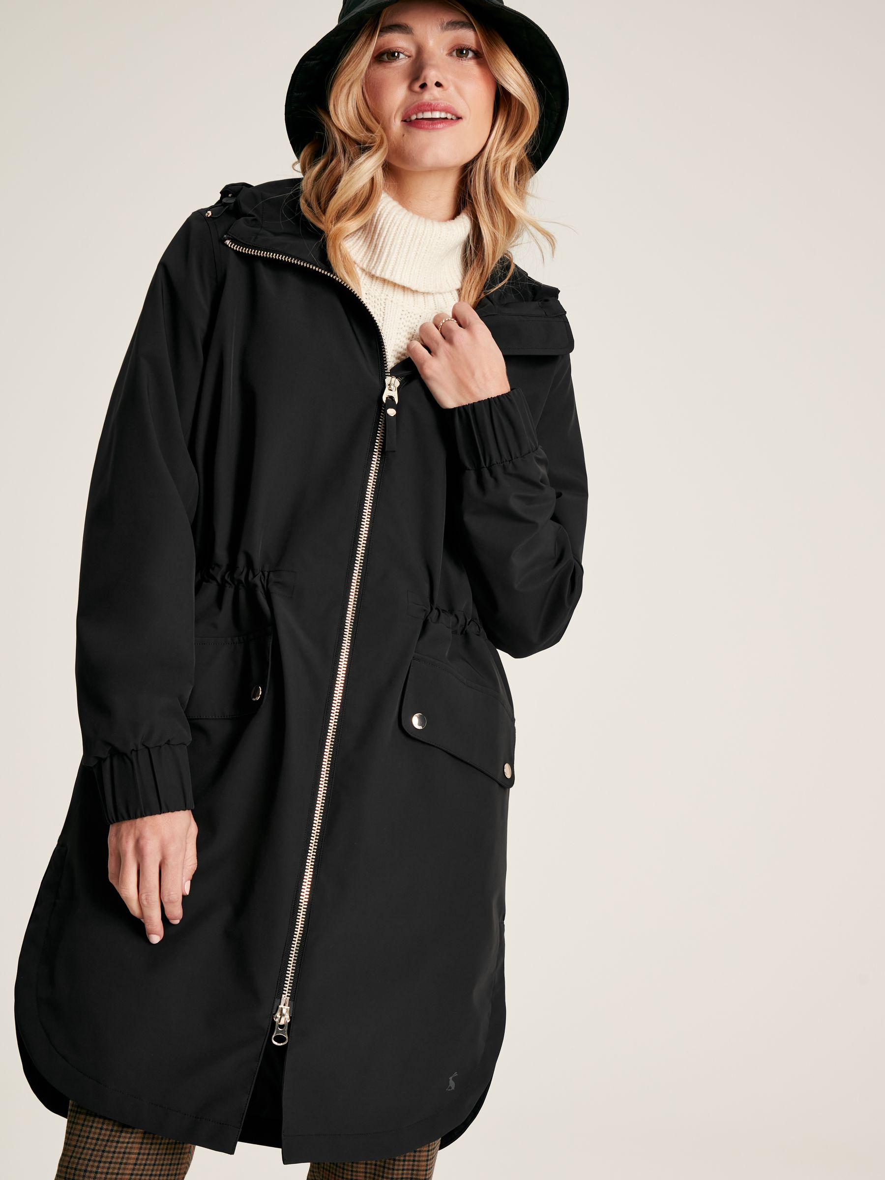 Elmfield Black Waterproof Raincoat With Hood - Image 1 of 8
