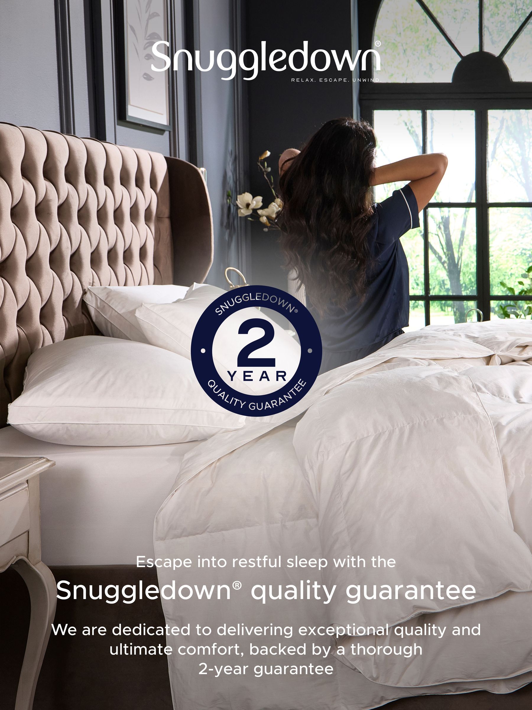 Snuggledown White Sumptious Hungarian Goose Down 13.5 Tog All Season Duvet - Image 7 of 7