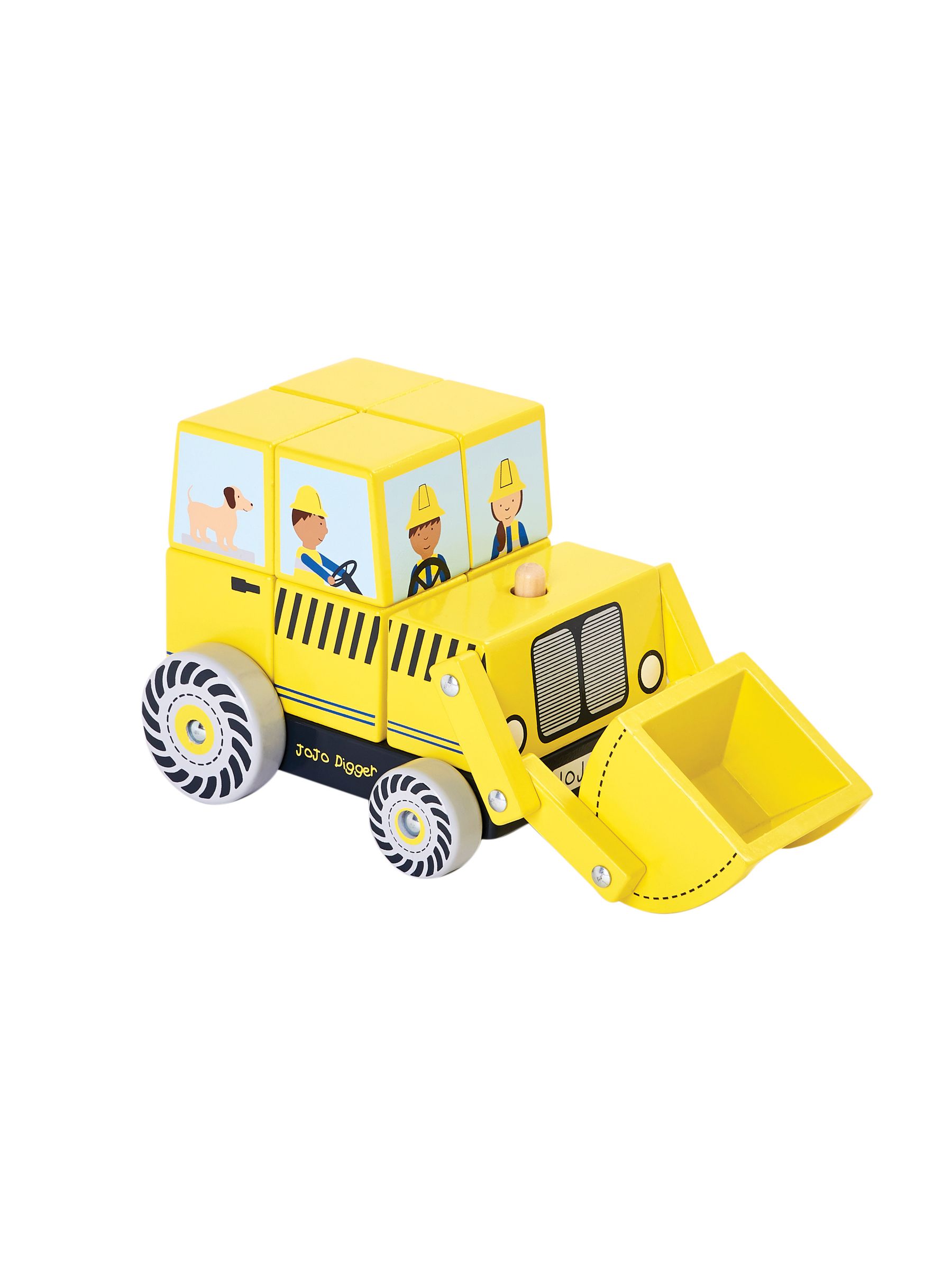 Digger Wooden Block Stacker - Image 1 of 5