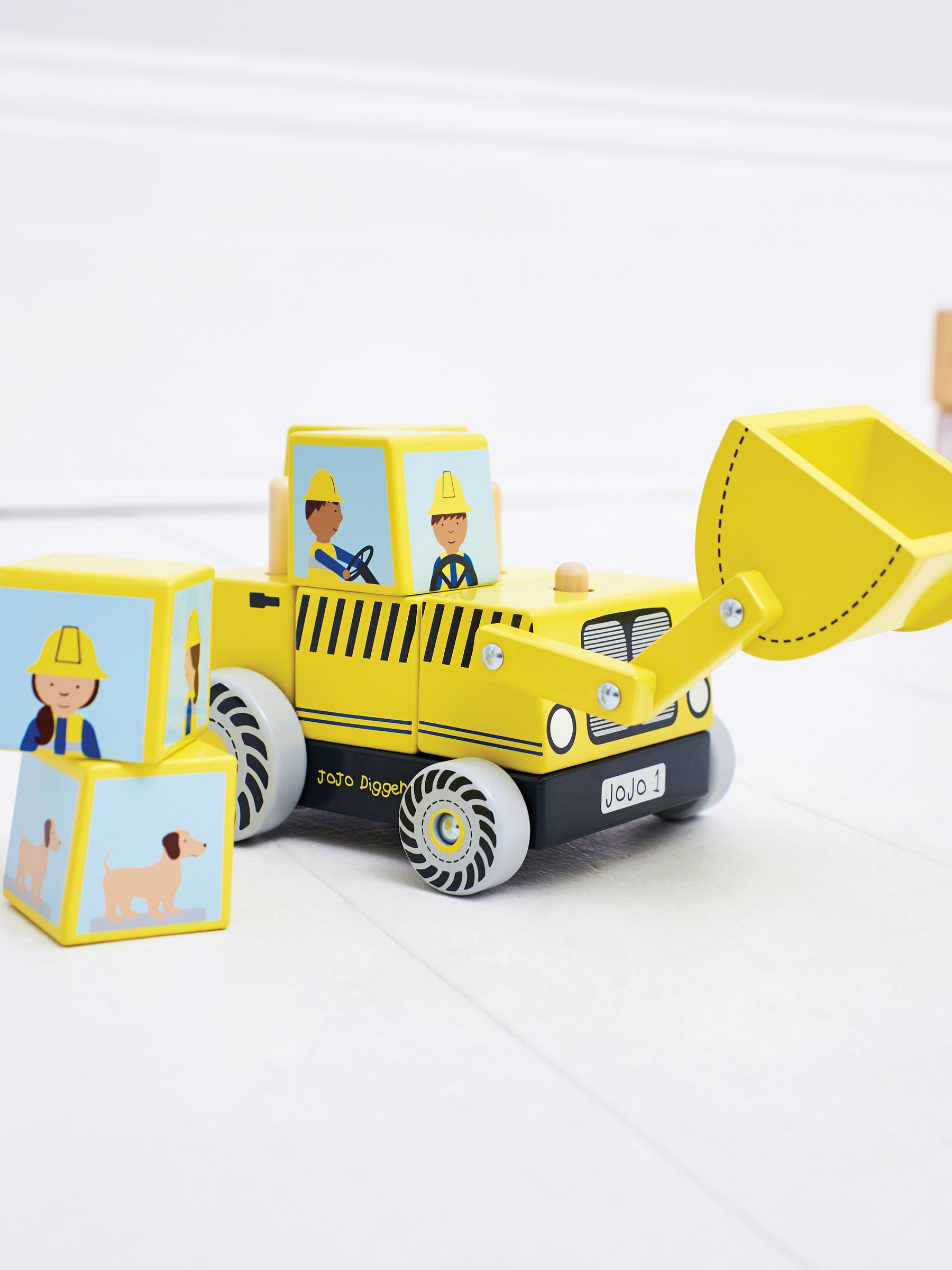 Digger Wooden Block Stacker - Image 2 of 5