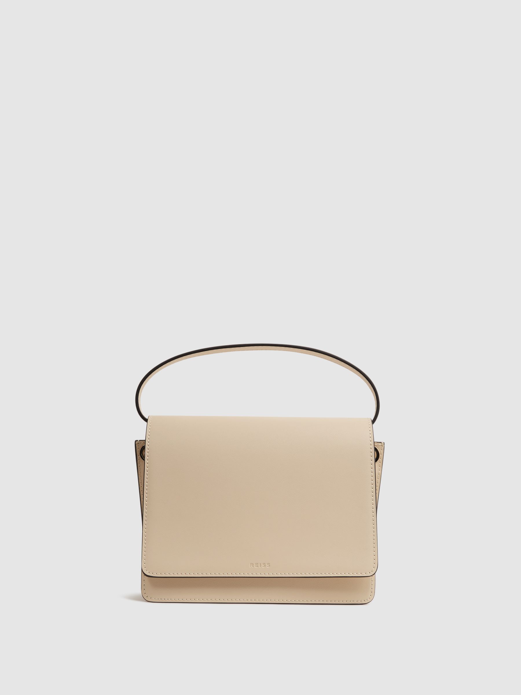 Leather Concertina Cross-body Bag in Buttermilk - Image 1 of 4