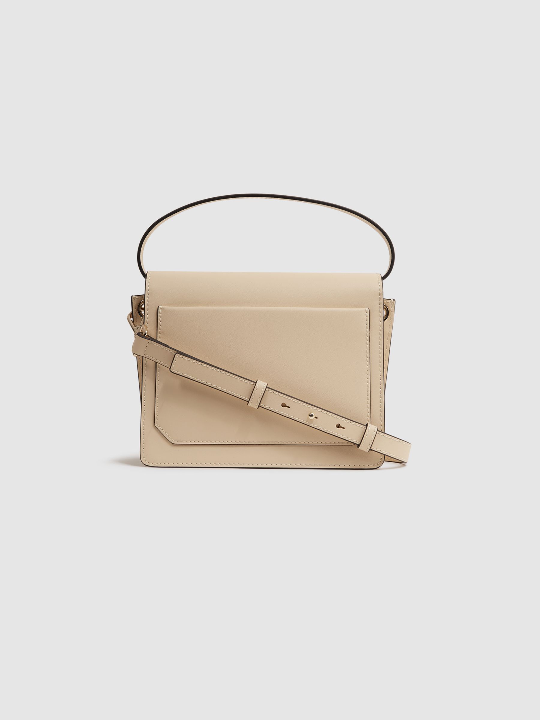 Leather Concertina Cross-body Bag in Buttermilk - Image 3 of 4