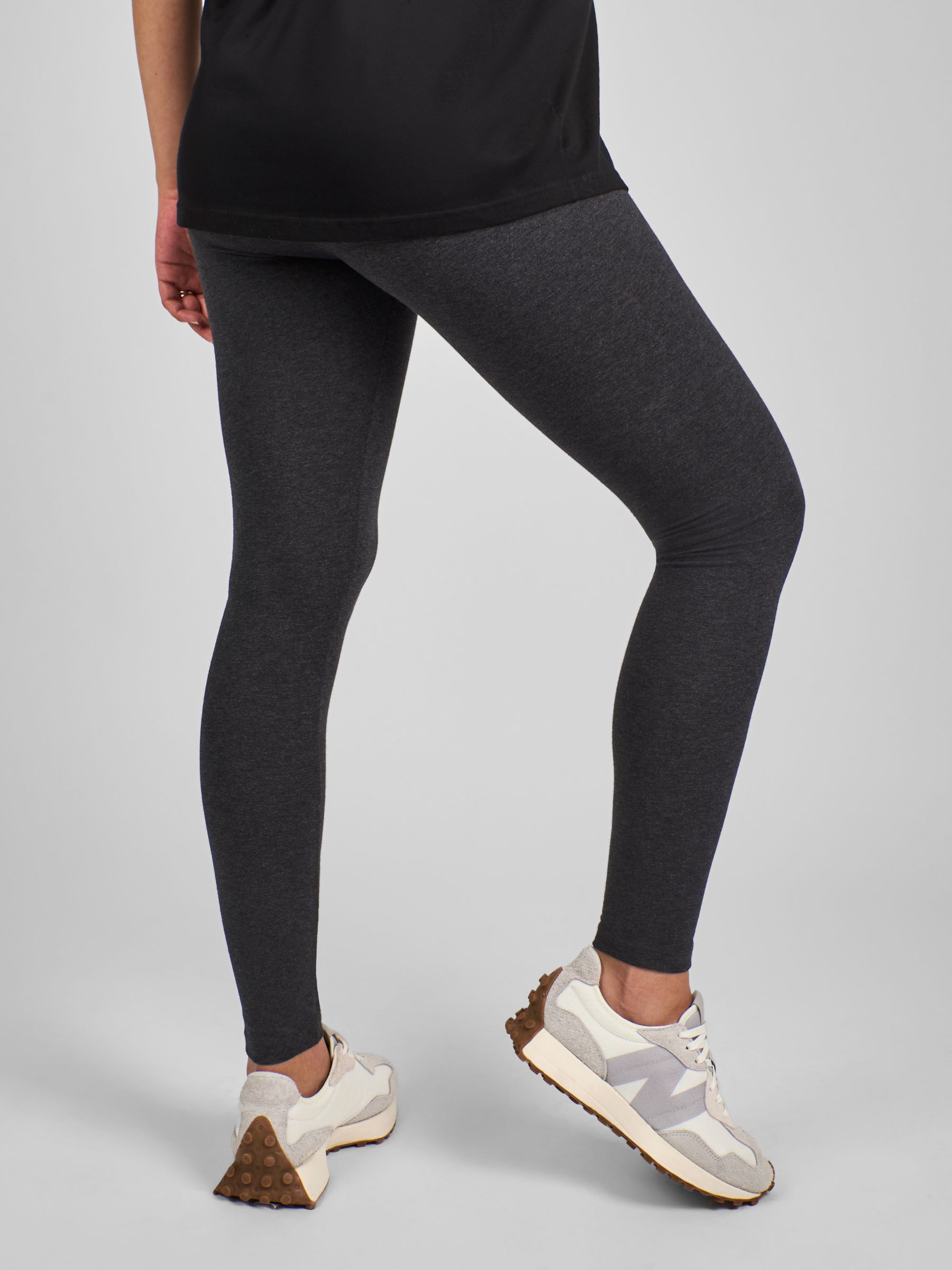 Charcoal Grey Cotton Rich Maternity Leggings - Image 2 of 5