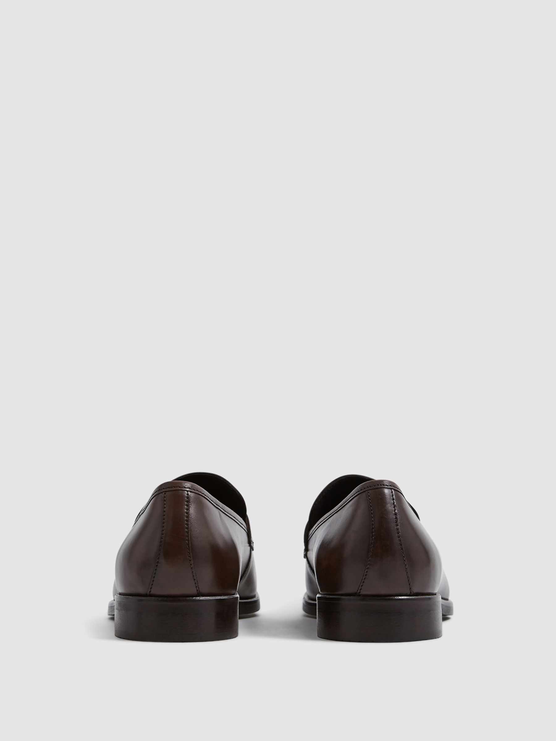 Leather Saddle Loafers in Brown - Image 6 of 6