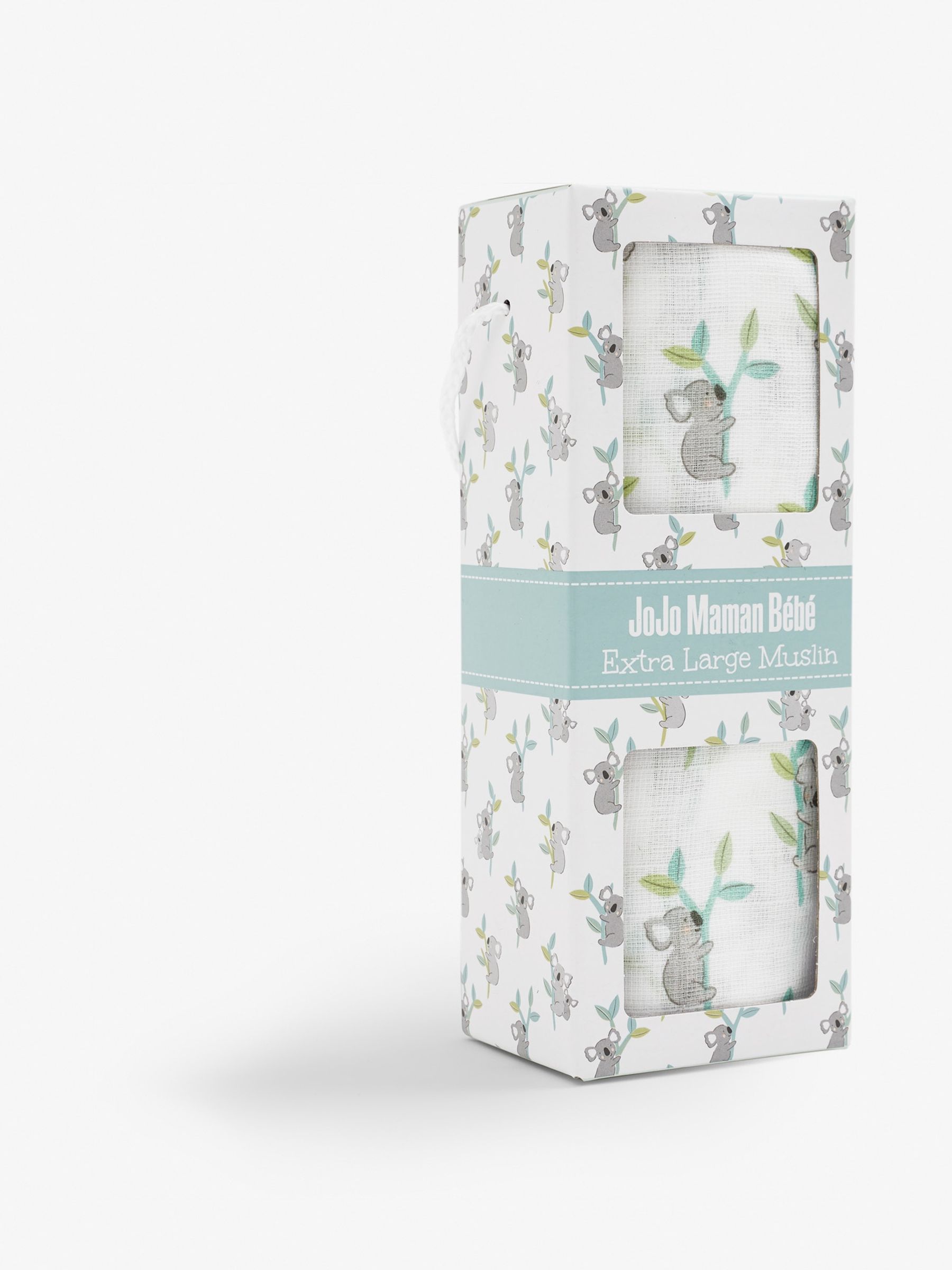 Extra Large Koala Print Muslin in Grey - Image 1 of 3