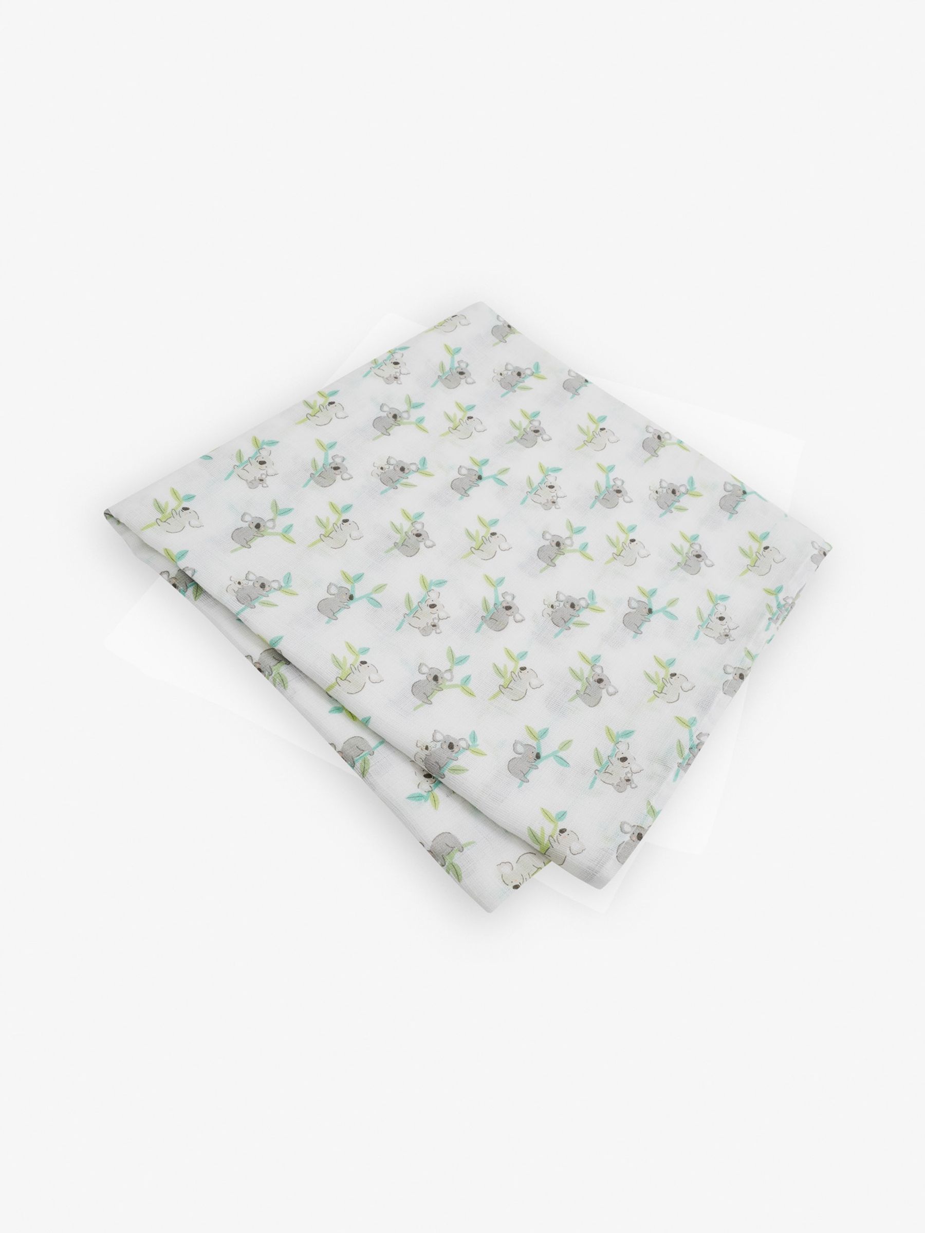 Extra Large Koala Print Muslin in Grey - Image 2 of 3