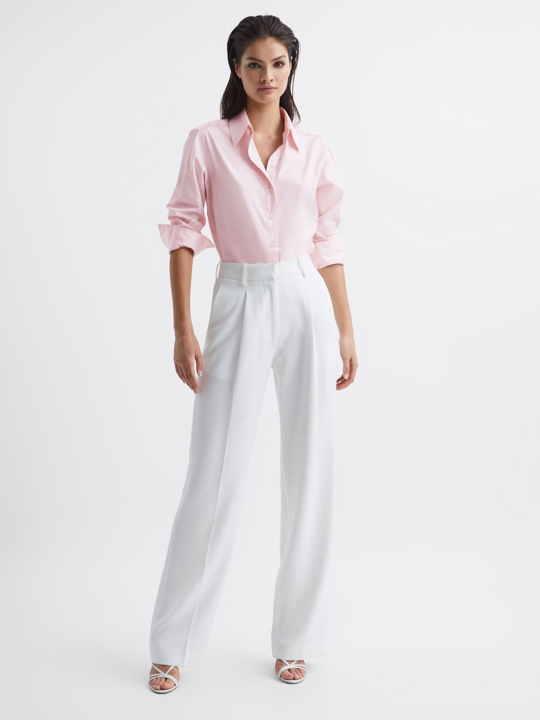 Cotton Shirt in Light Pink - Image 3 of 5