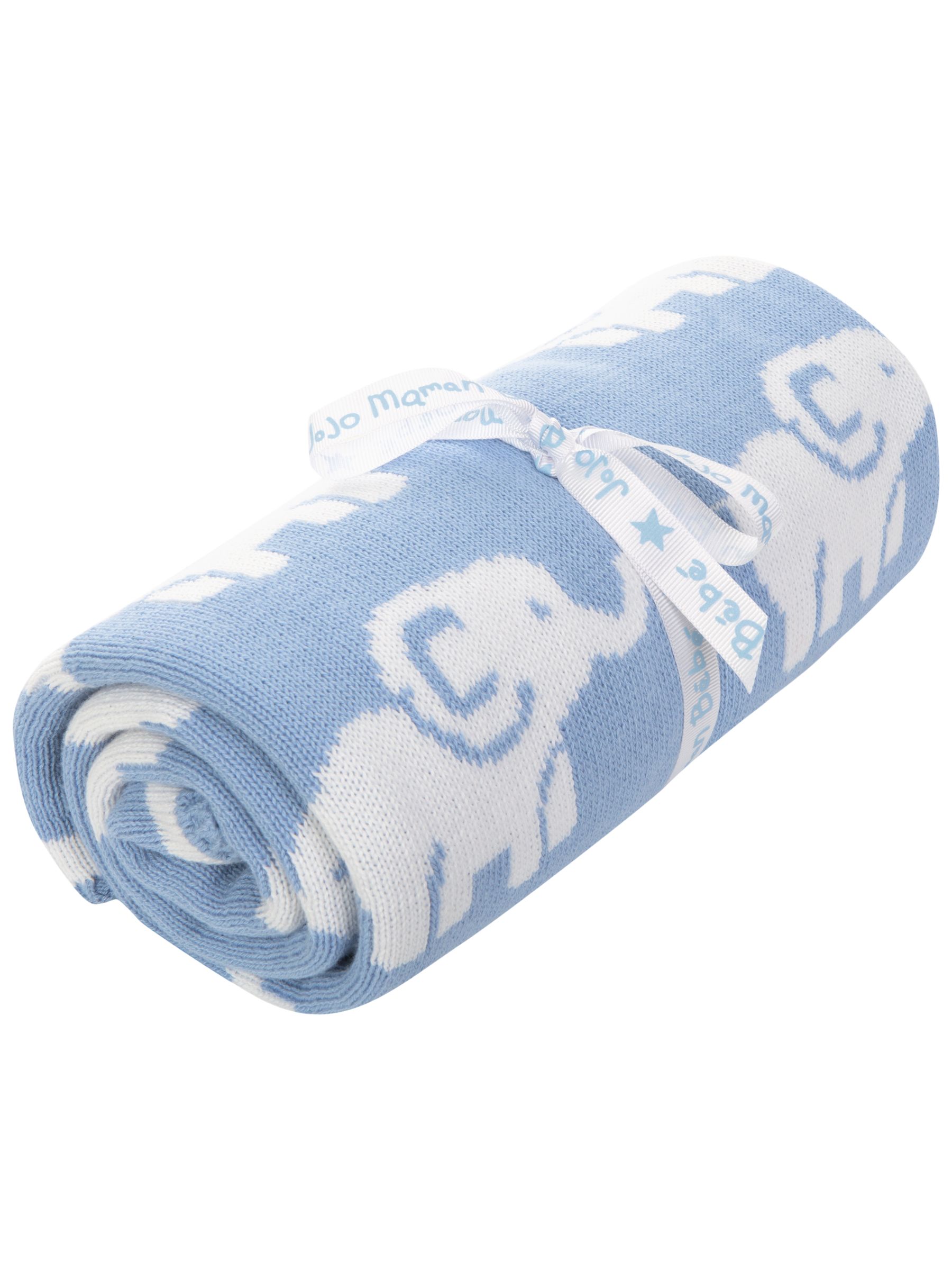 Blue Elephant Knitted Shawl - Image 1 of 2