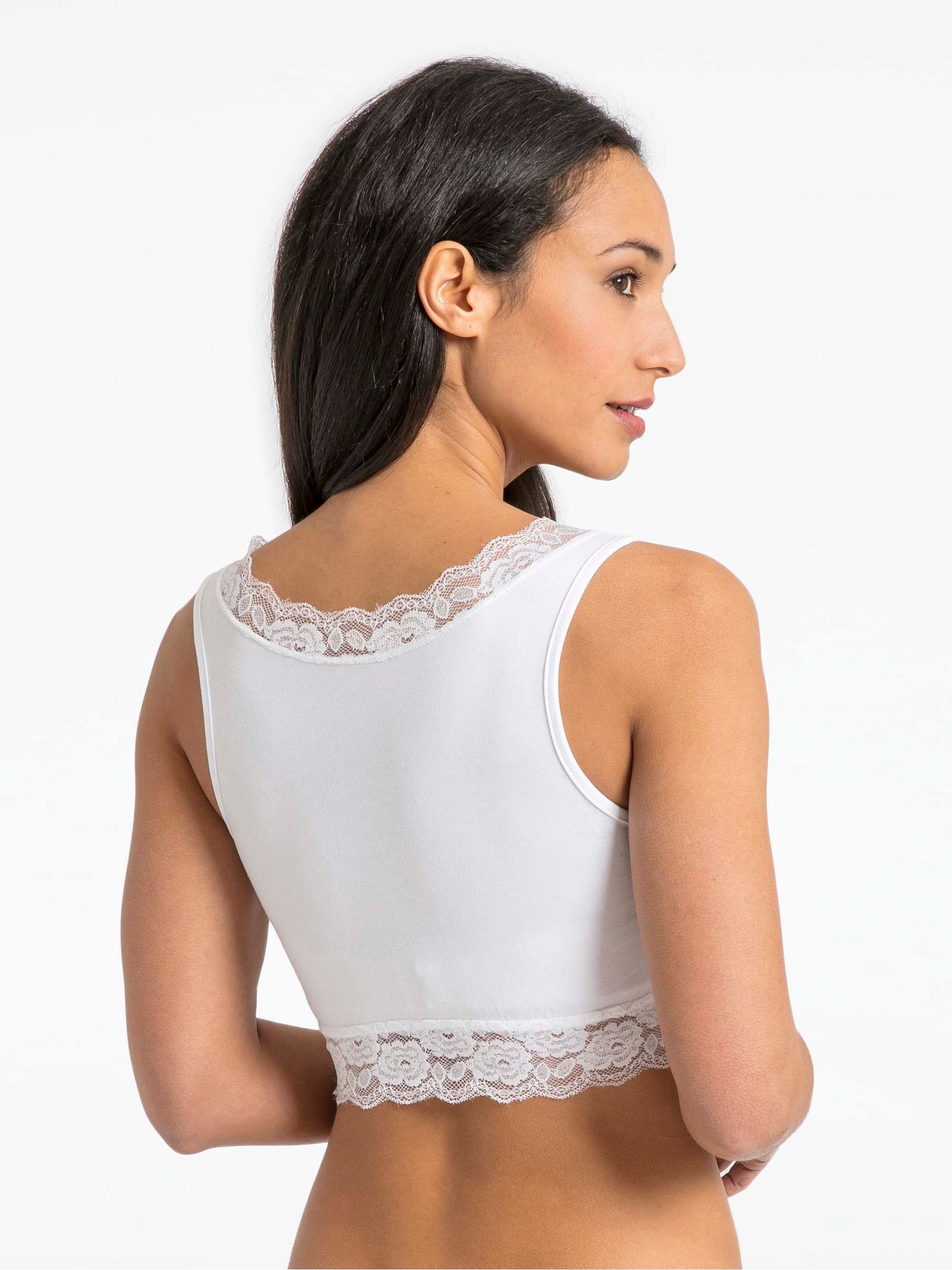 White Lace Trim Maternity & Nursing Sleep Bras - Image 3 of 3