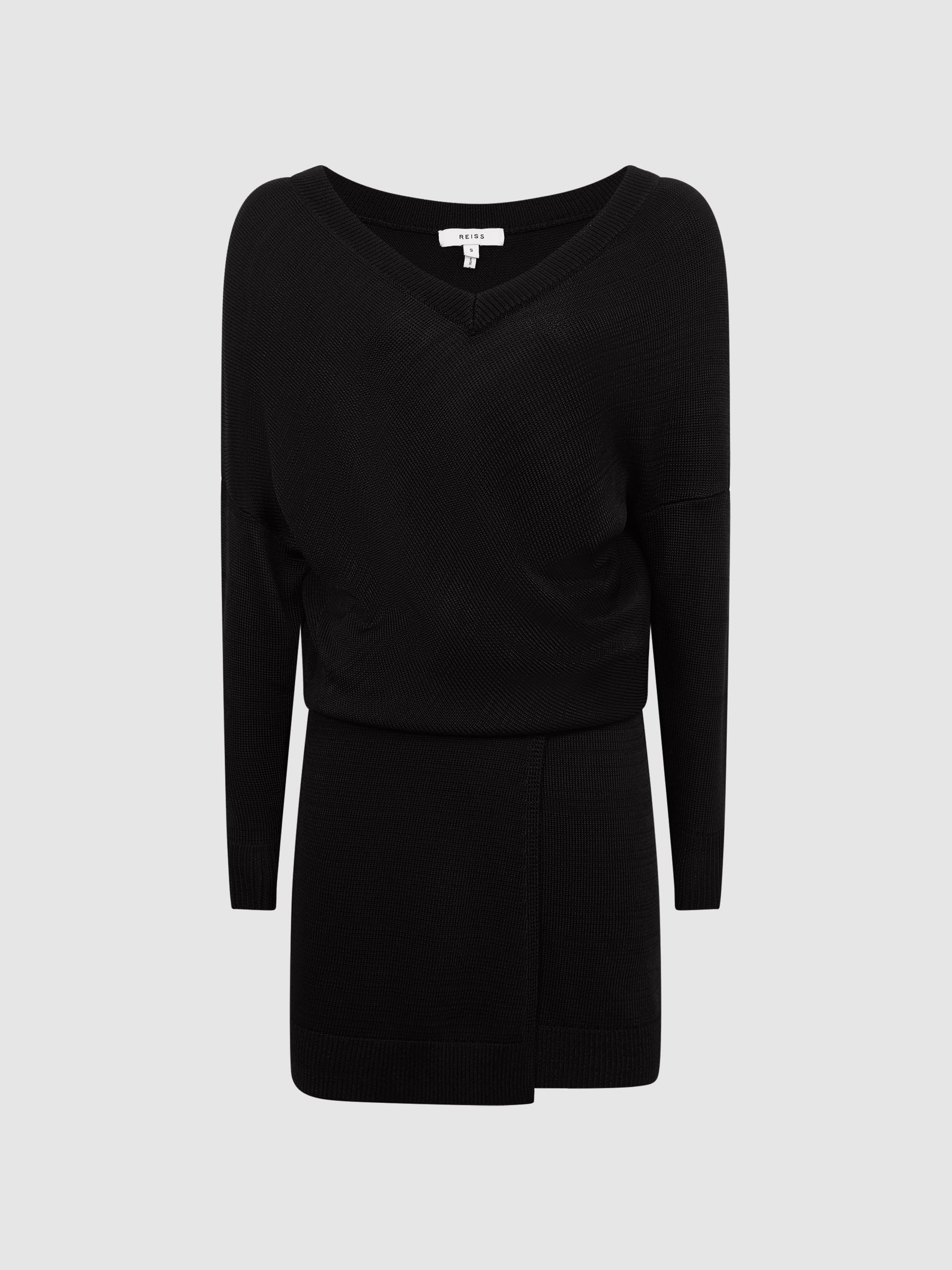 Knitted Bodycon Dress in Black - Image 2 of 7