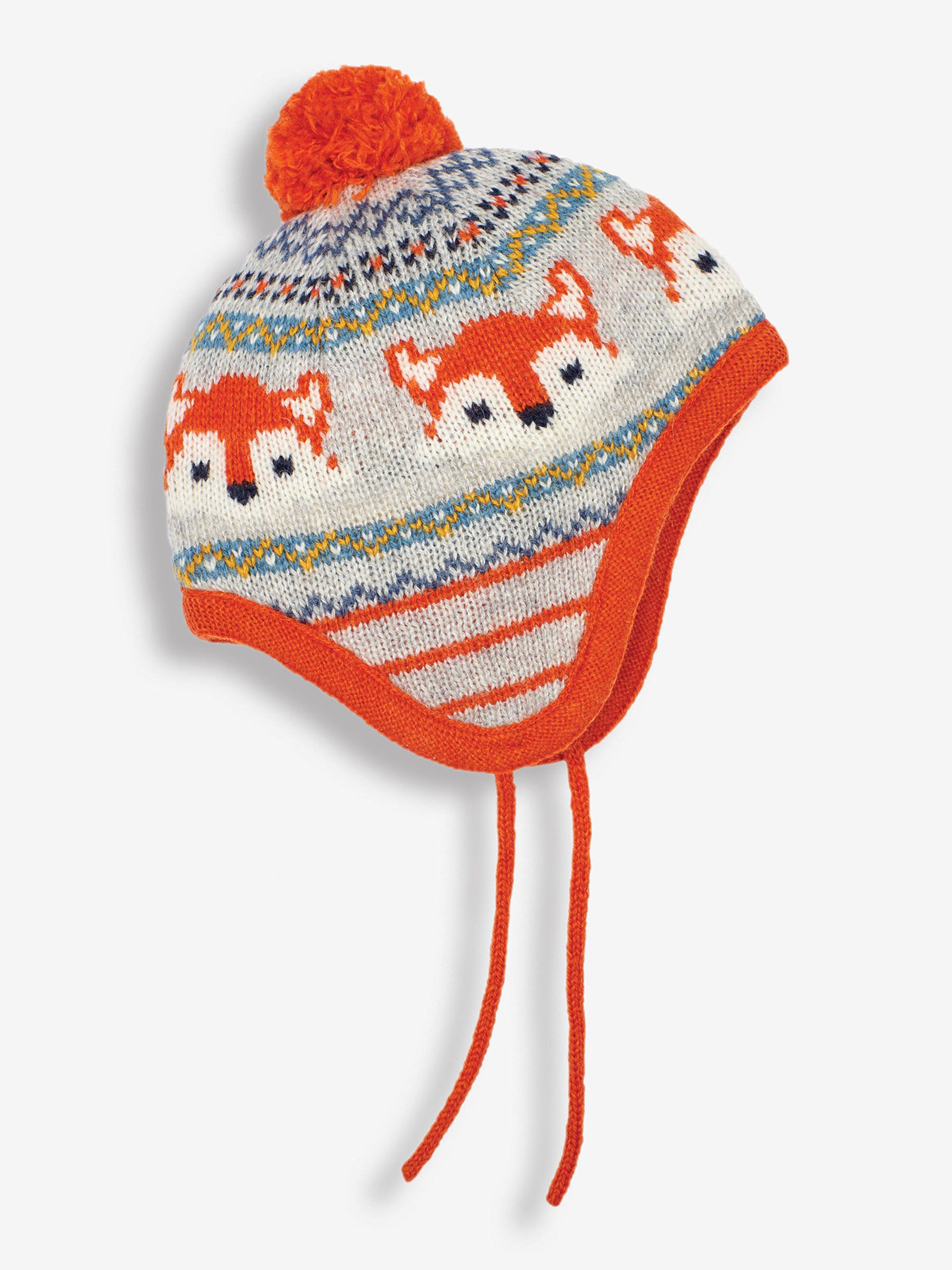 Grey Fox Fairisle Pattern Hat - Image 1 of 2