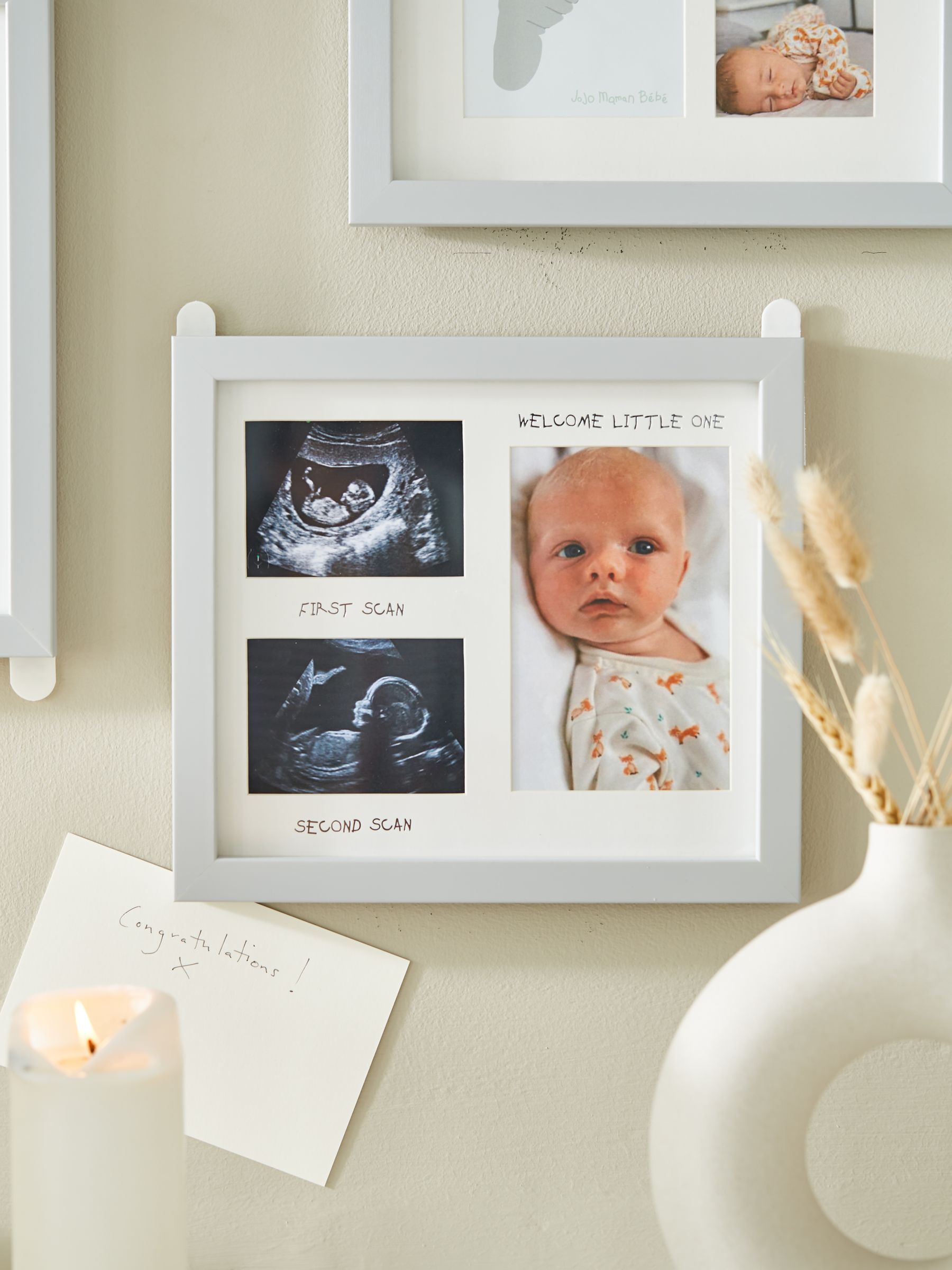 Baby Scan Photo Frame in Grey - Image 1 of 2