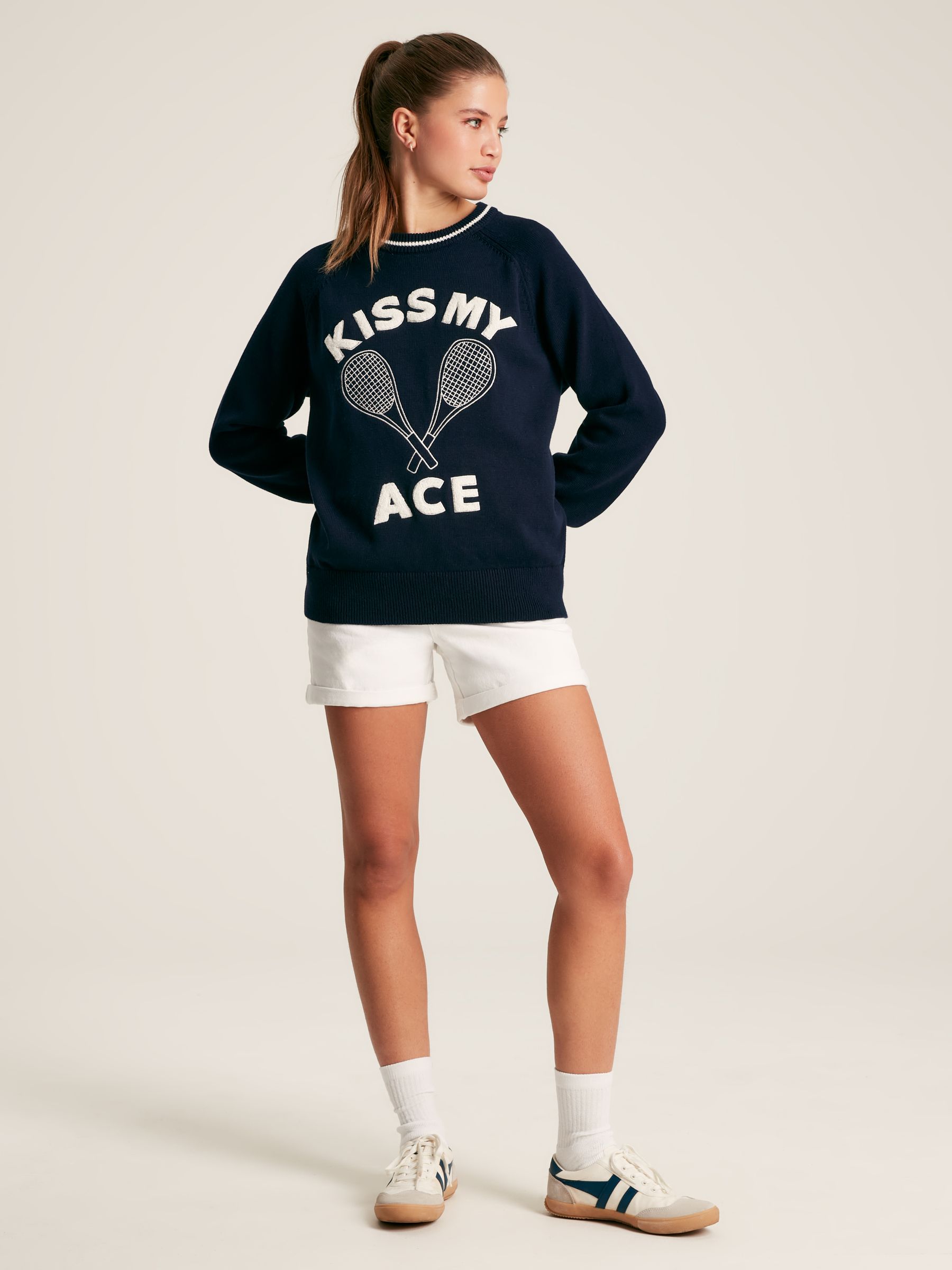 Break Point Navy blue Knitted Tennis Jumper - Image 2 of 7