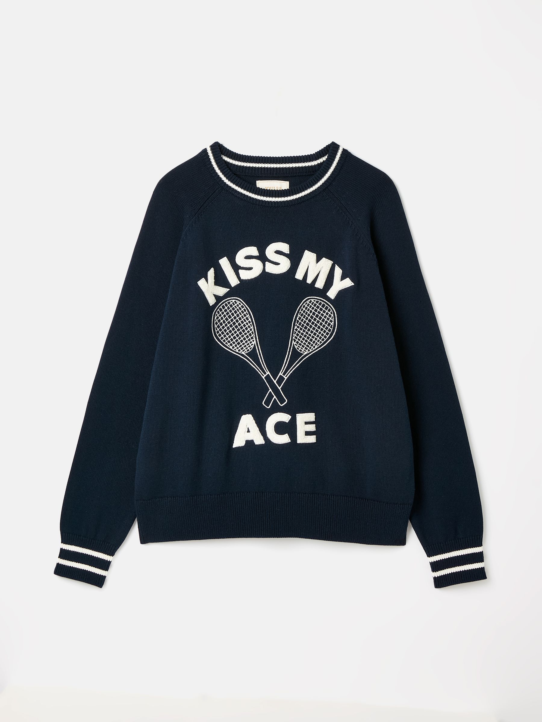 Break Point Navy blue Knitted Tennis Jumper - Image 7 of 7