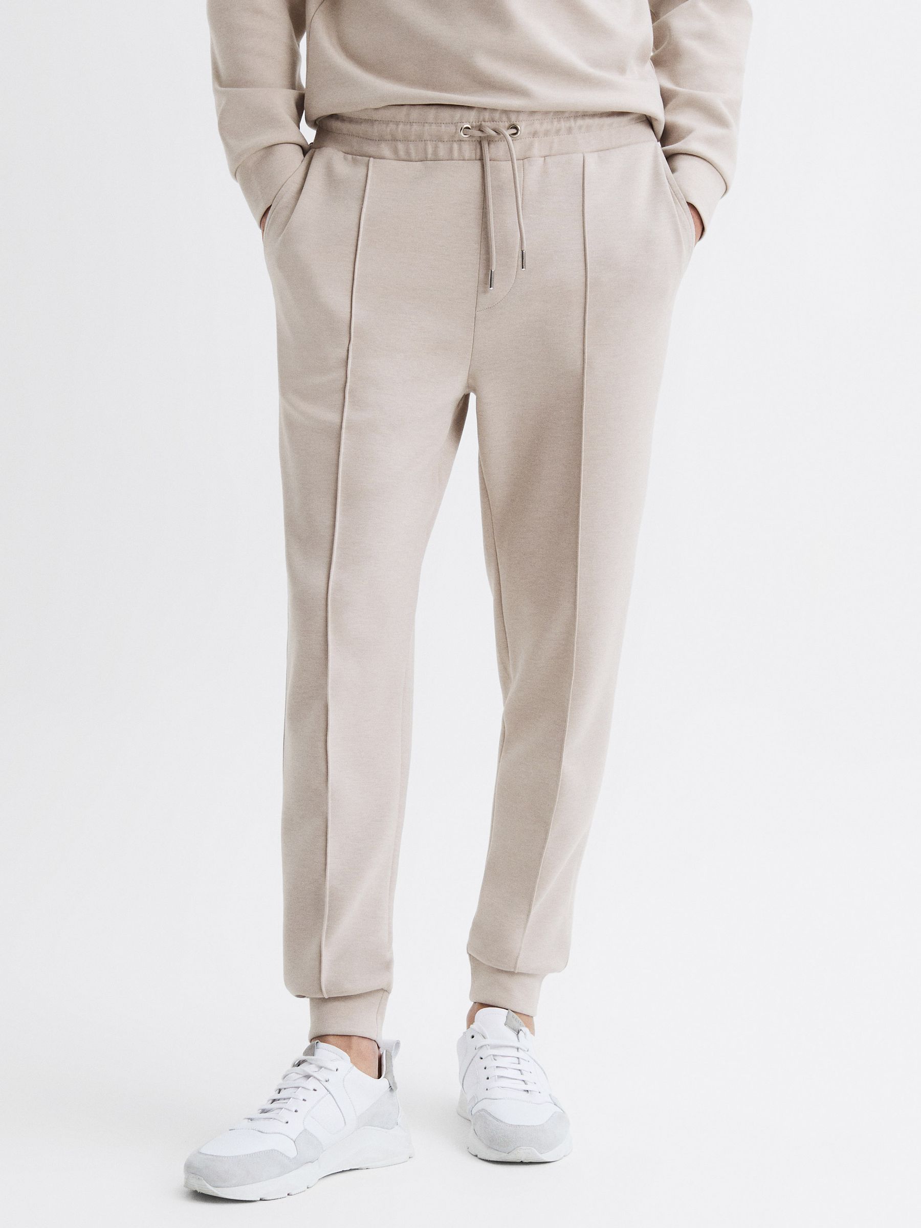 Drawstring Loungewear Joggers in Oatmeal - Image 1 of 6 Drawstring Loungewear Joggers in Oatmeal - Image 1 of 6