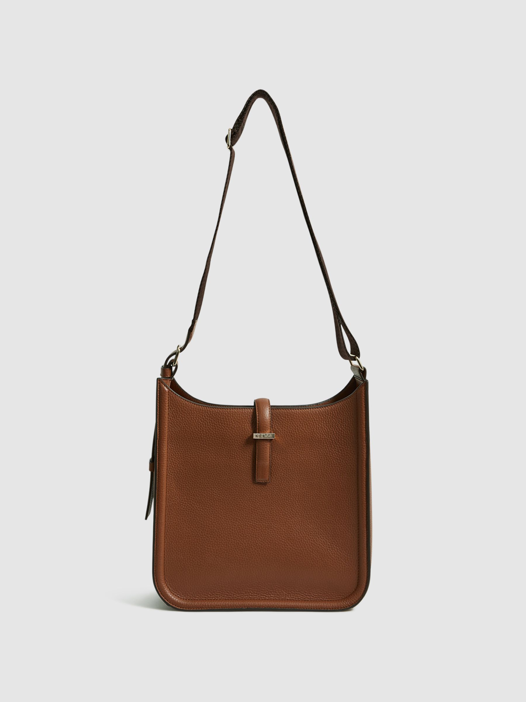 Leather Shoulder Bag in Tan - Image 1 of 7 Leather Shoulder Bag in Tan - Image 1 of 7