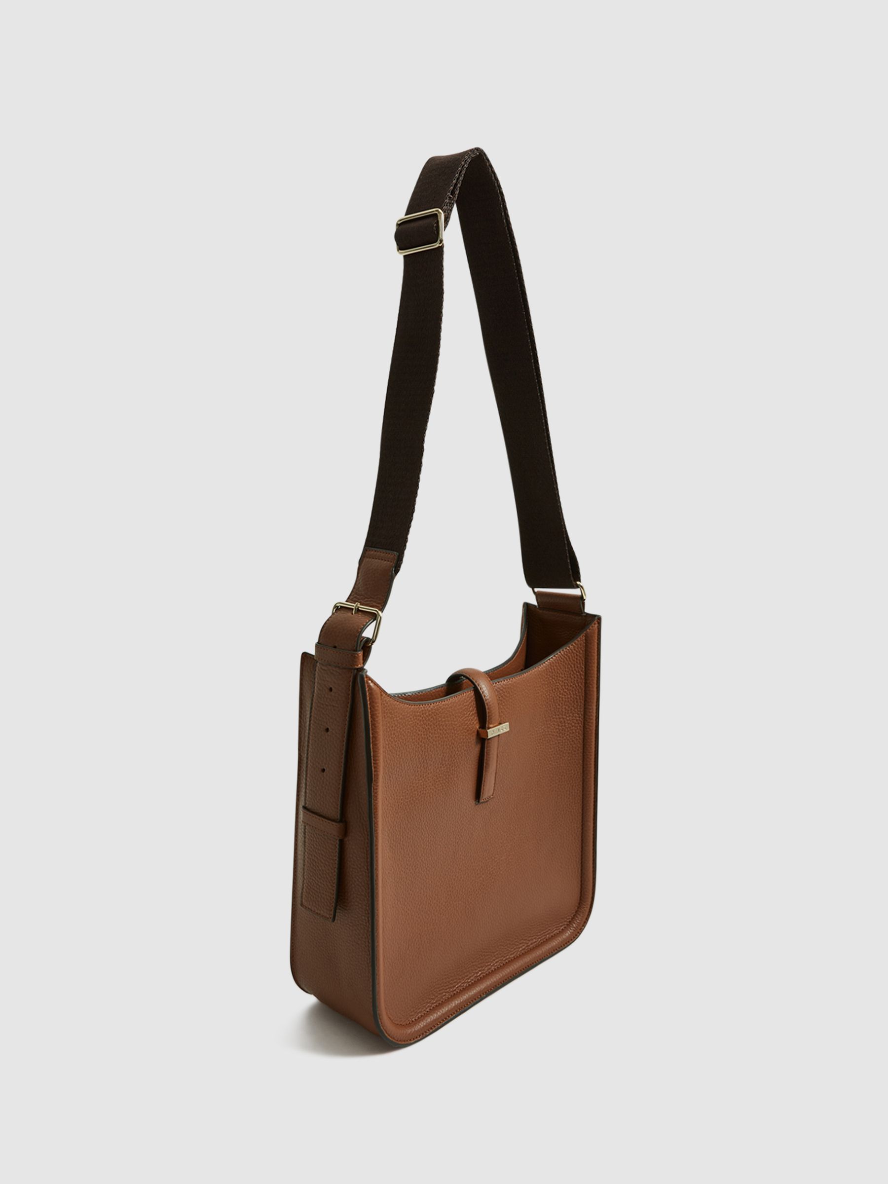 Leather Shoulder Bag in Tan - Image 4 of 7