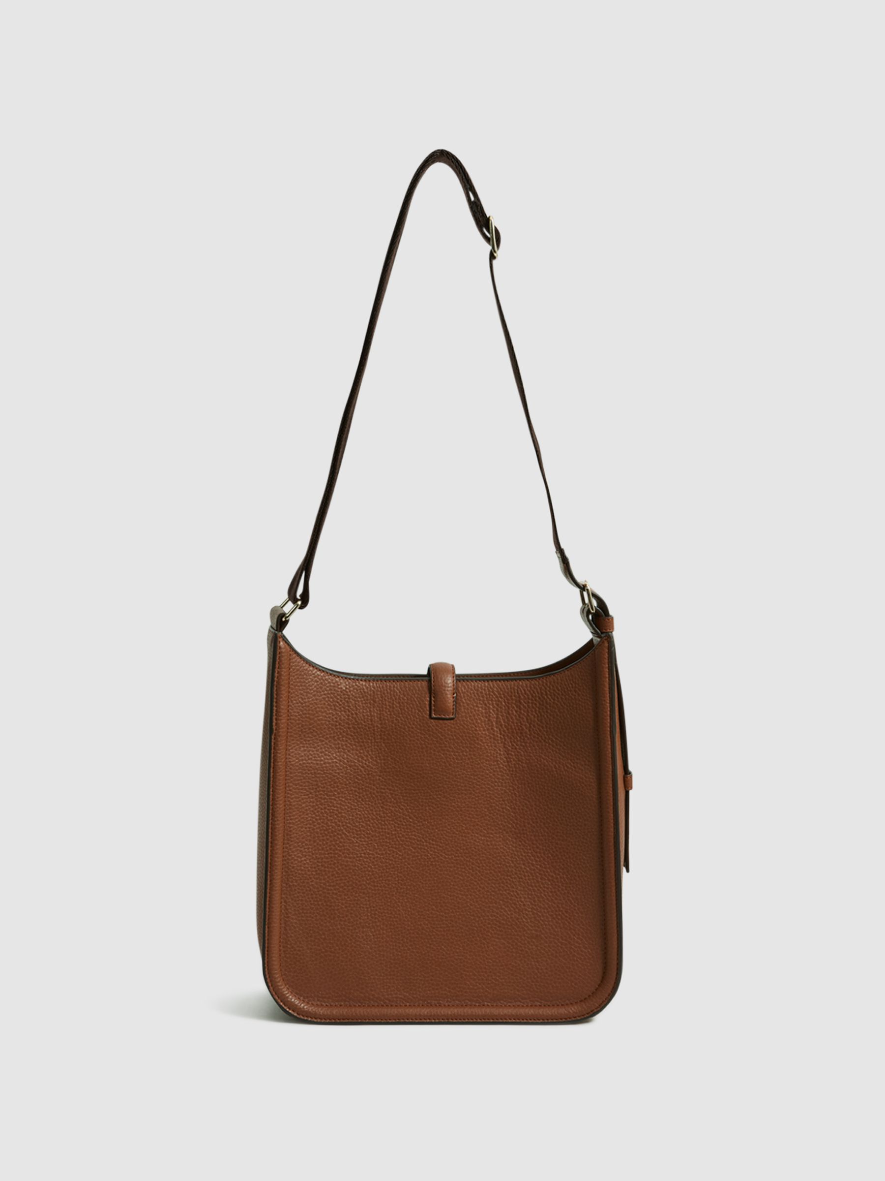 Leather Shoulder Bag in Tan - Image 5 of 7
