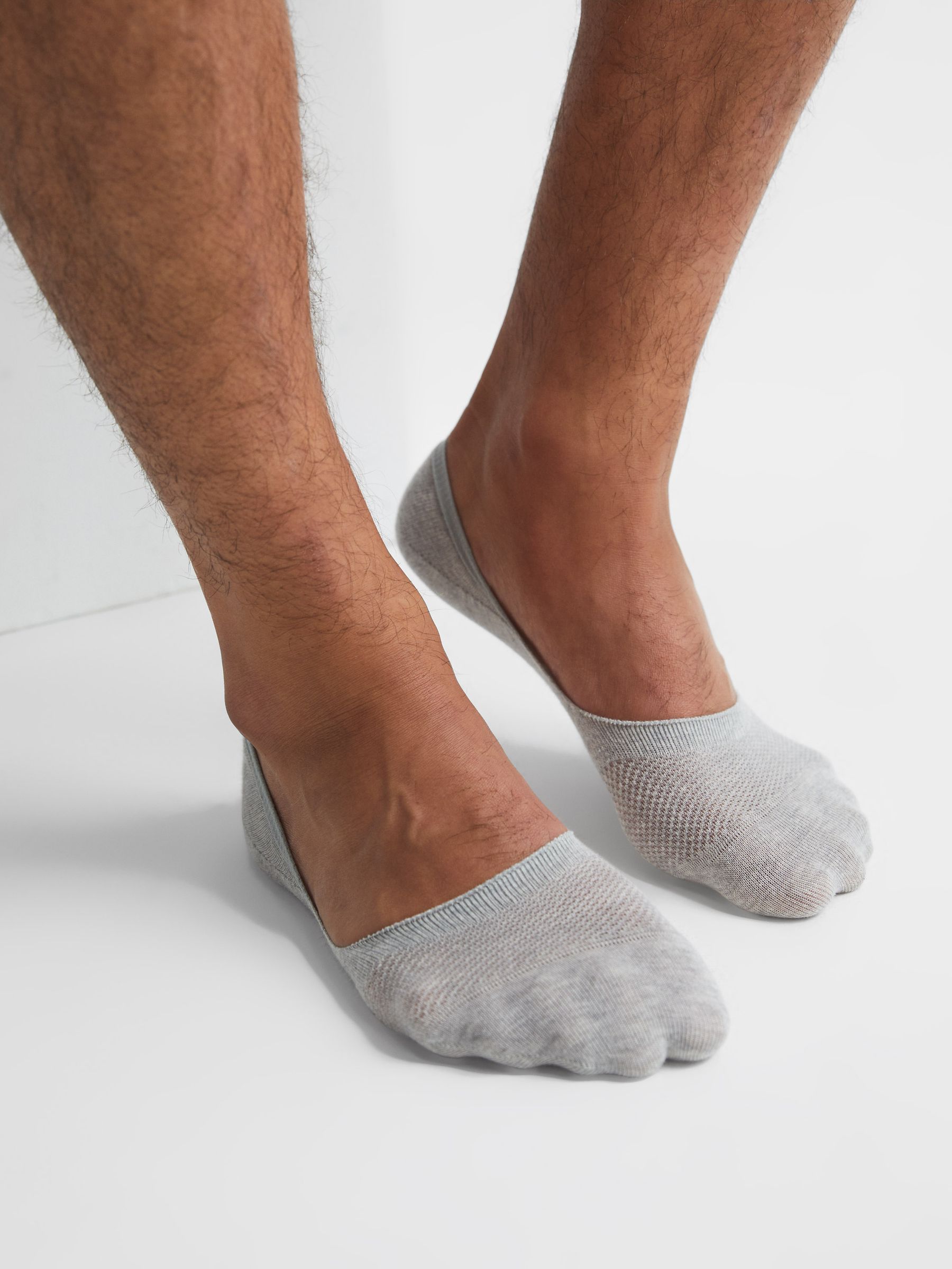 Trainer Socks in Grey Melange - Image 2 of 2 Trainer Socks in Grey Melange - Image 2 of 2