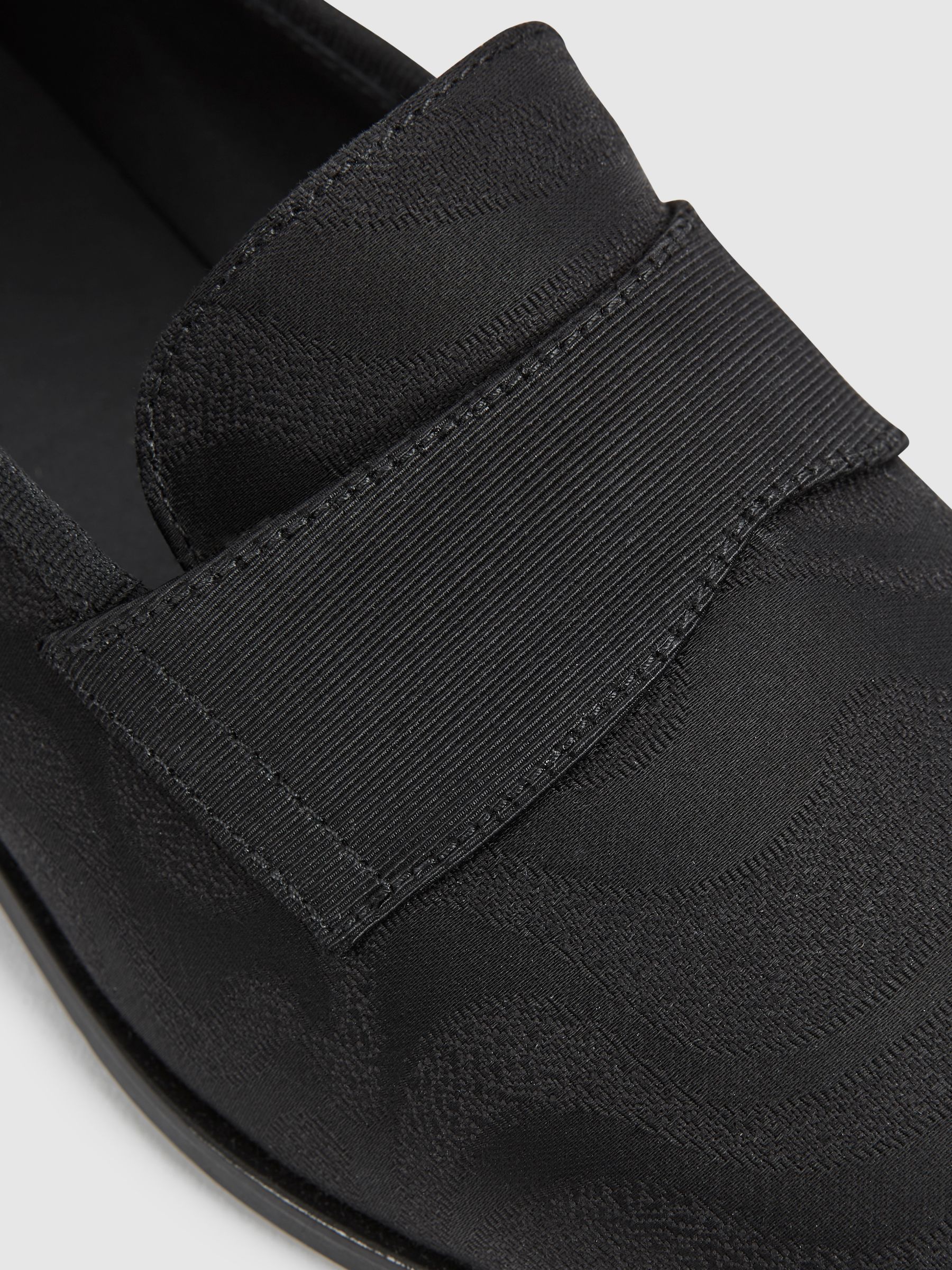 Slip-On Jacquard Loafers in Black - Image 5 of 6
