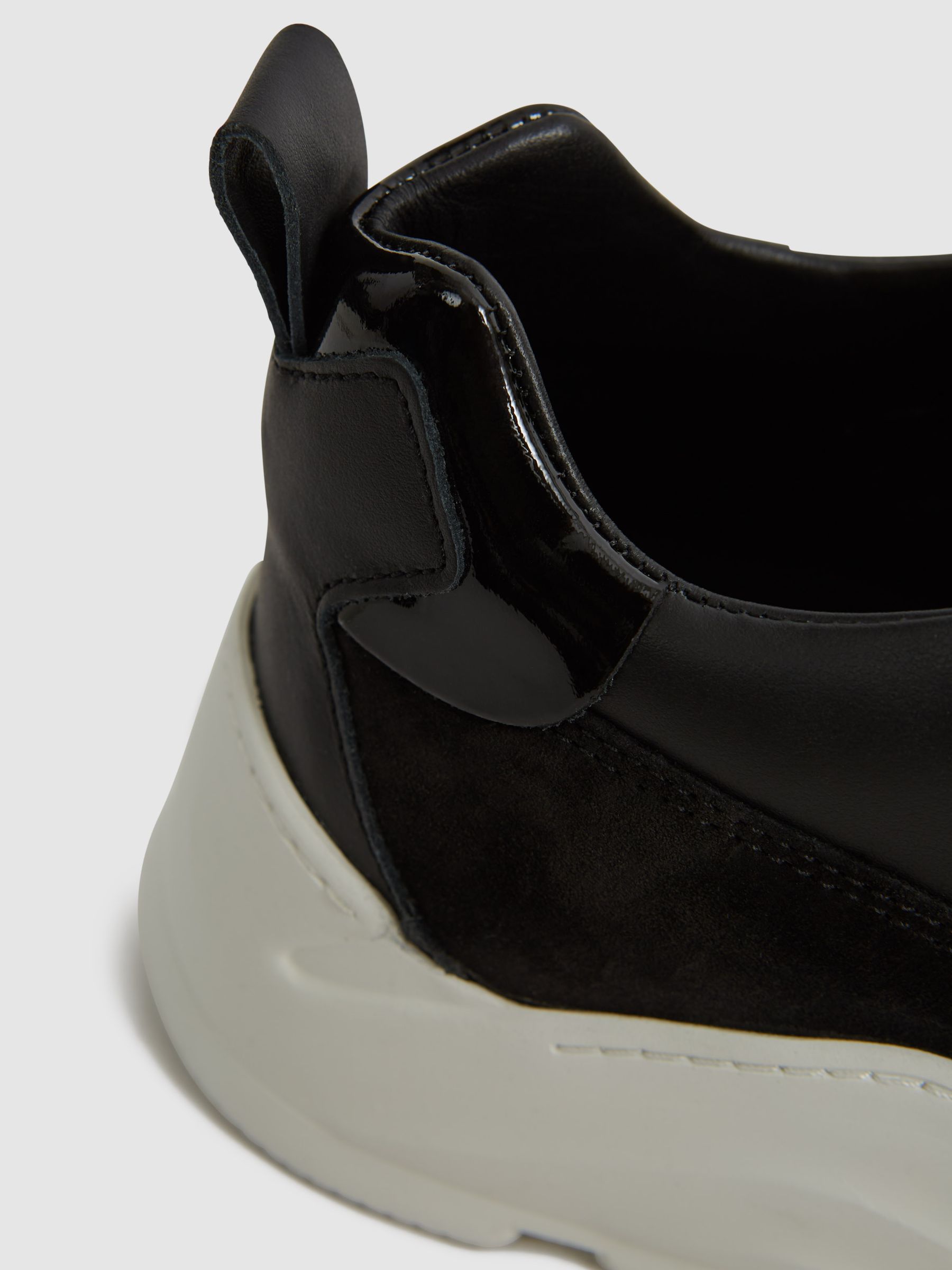 Leather Trainers in Black - Image 3 of 5