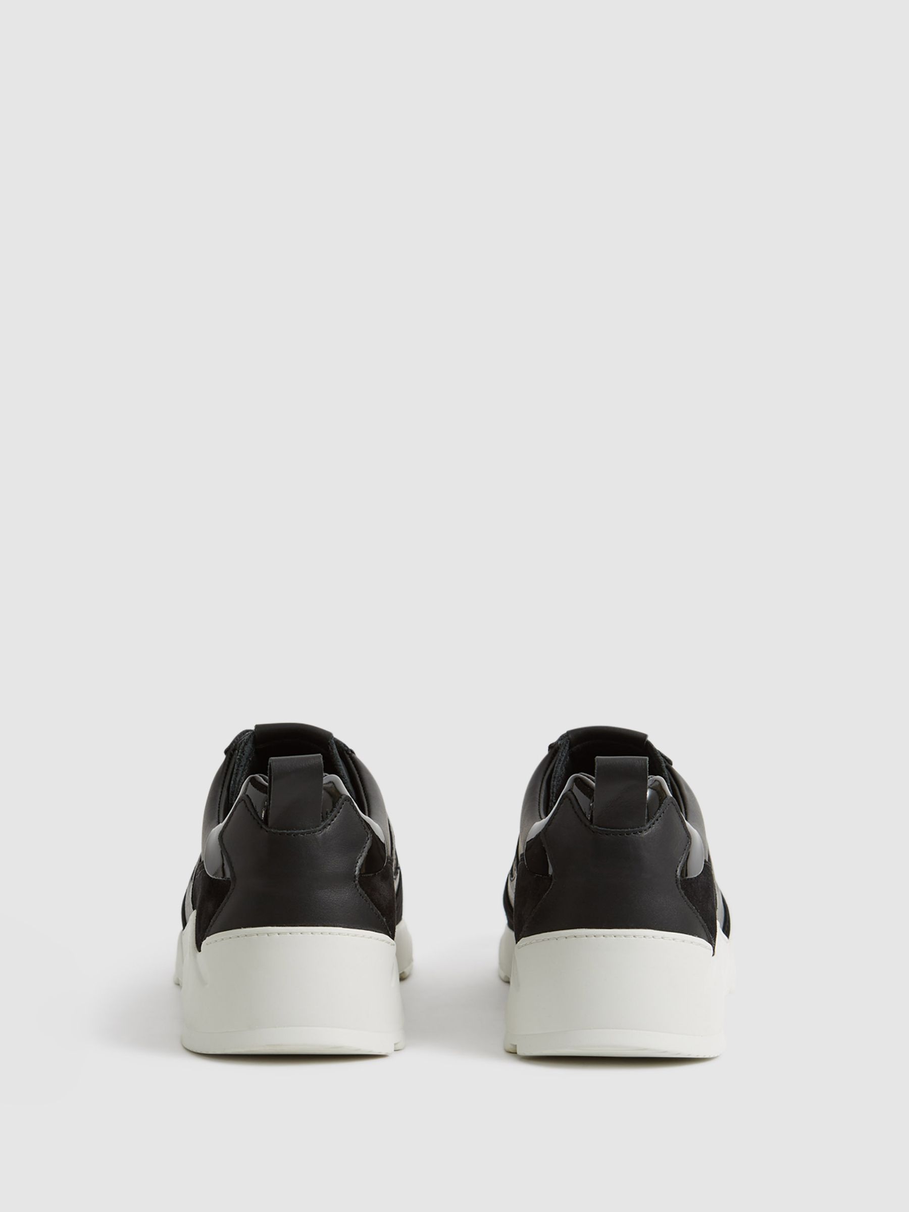 Leather Trainers in Black - Image 5 of 5