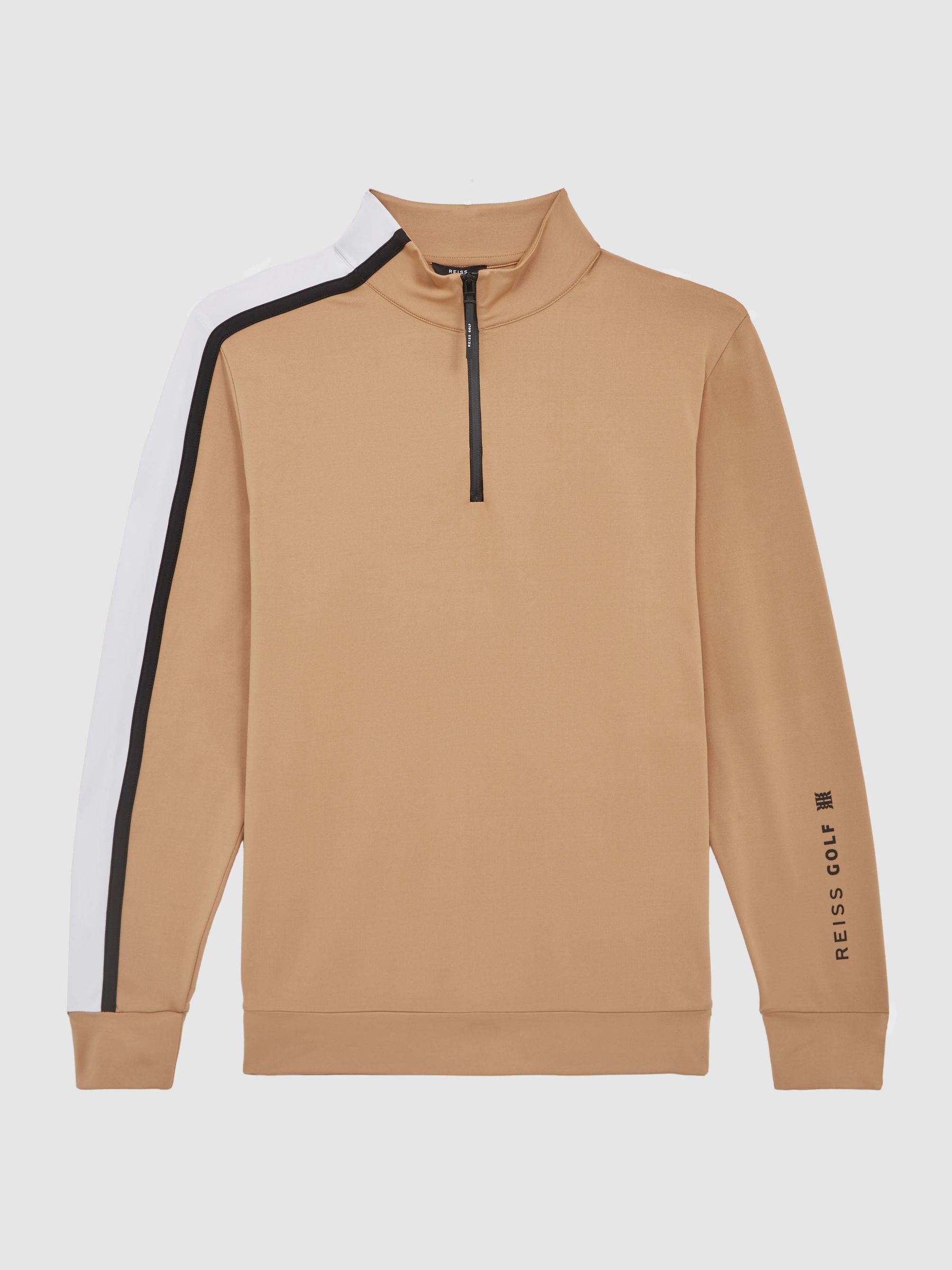 Half-Zip Golf Top in Camel - Image 2 of 6