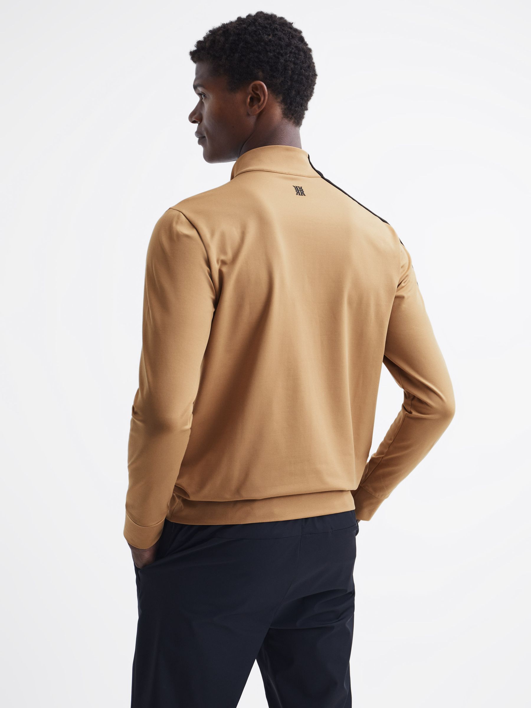 Half-Zip Golf Top in Camel - Image 5 of 6