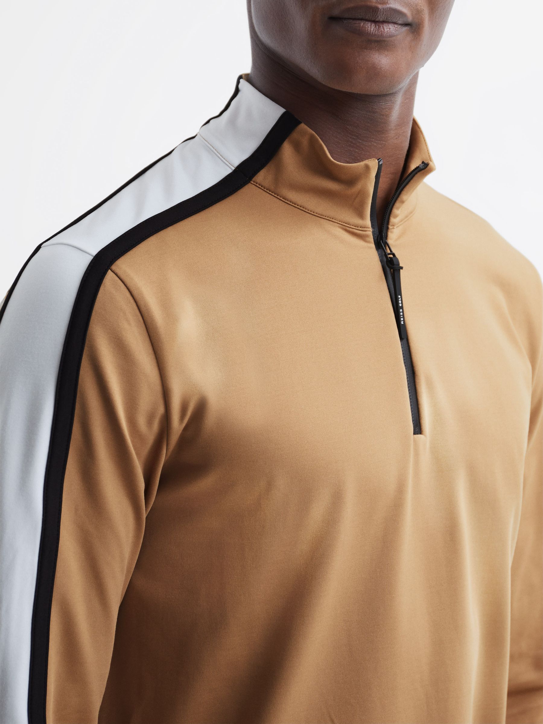 Half-Zip Golf Top in Camel - Image 6 of 6
