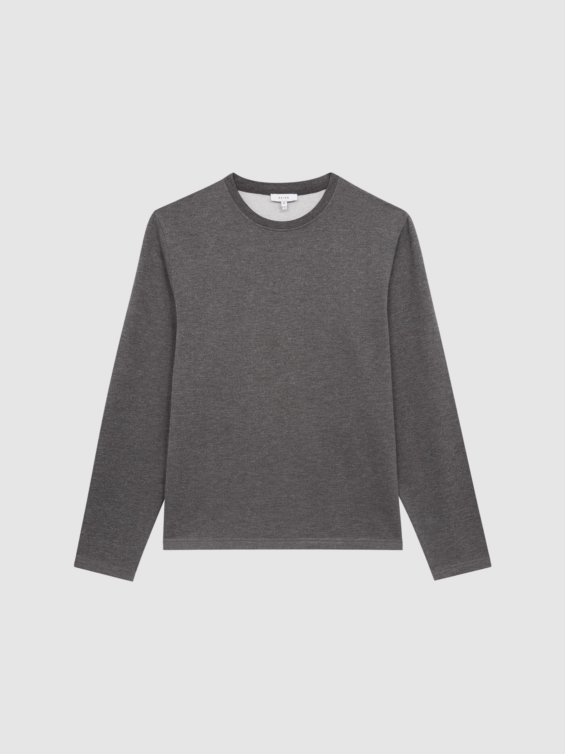 Melange Crew Neck Jumper in Dark Grey Melange - Image 2 of 5