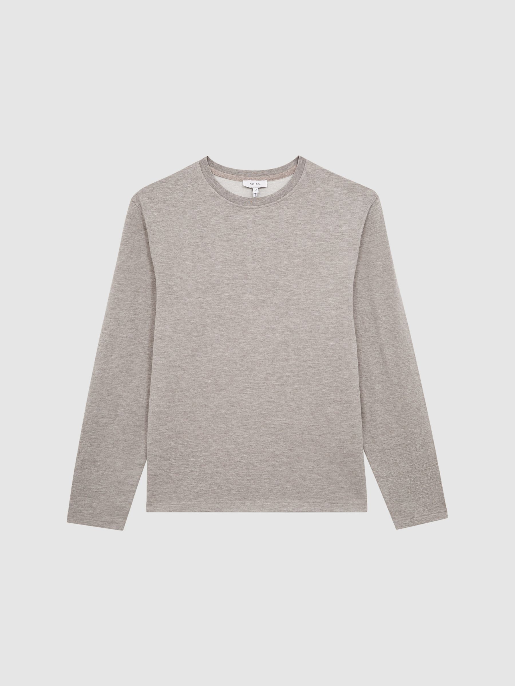 Melange Crew Neck Jumper in Taupe Melange - Image 2 of 5