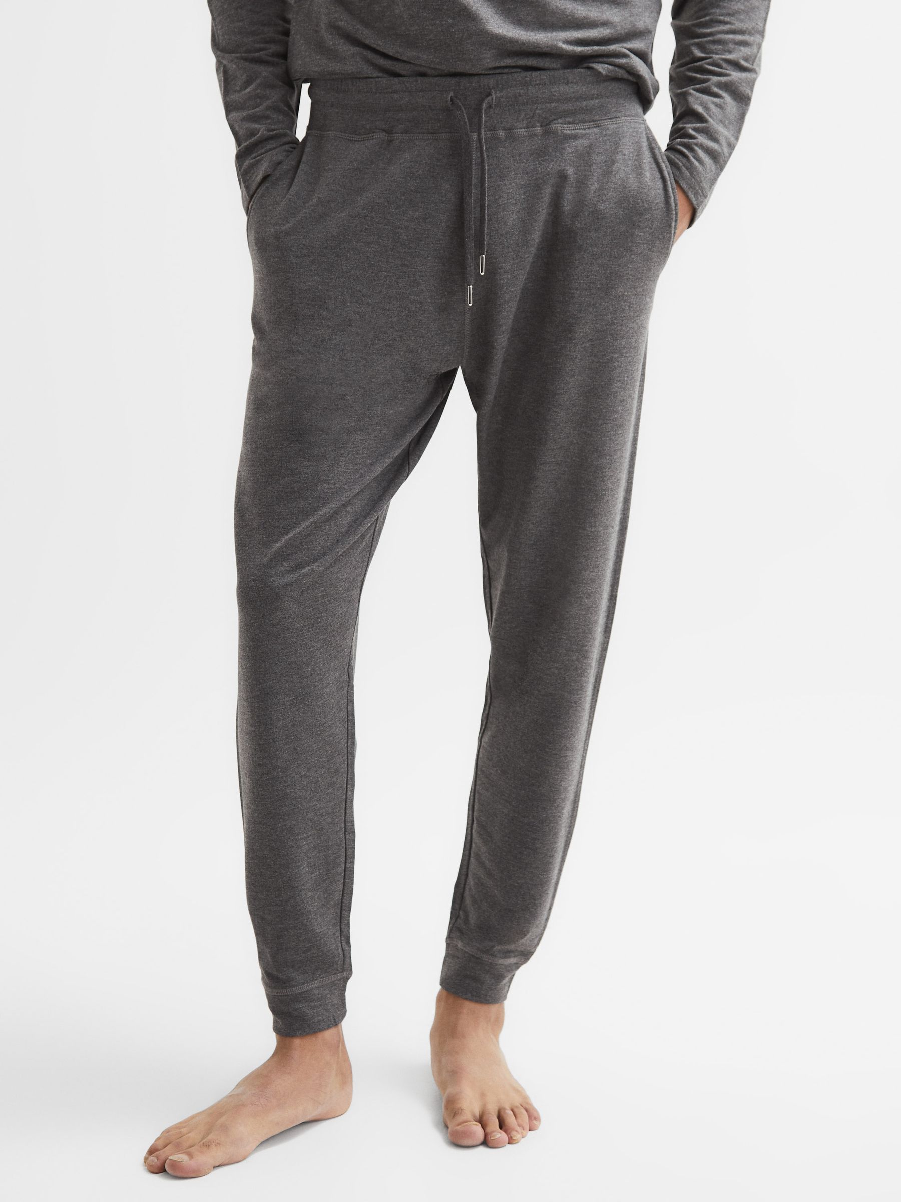 Drawstring Joggers in Dark Grey - Image 1 of 5 Drawstring Joggers in Dark Grey - Image 1 of 5