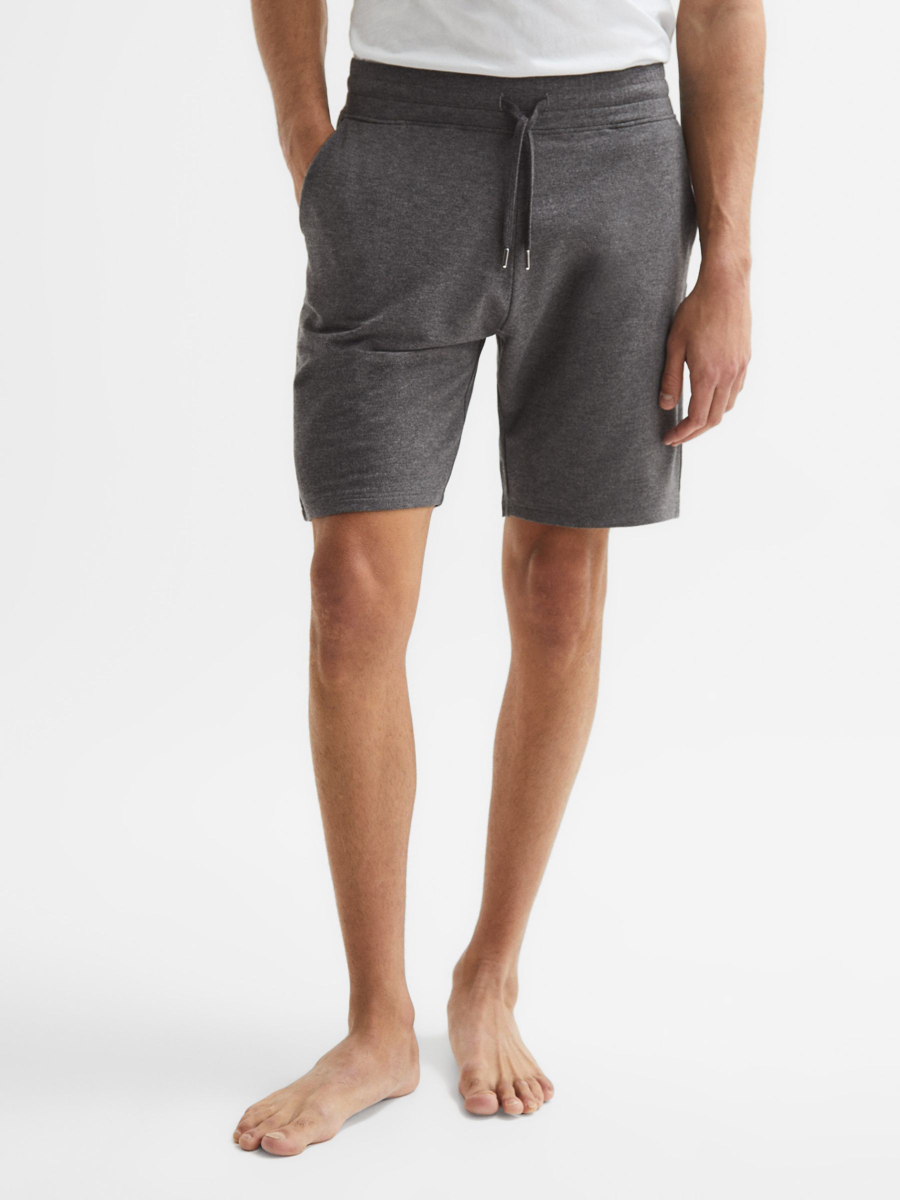 Short en jersey gris foncé - Image 1 of 6