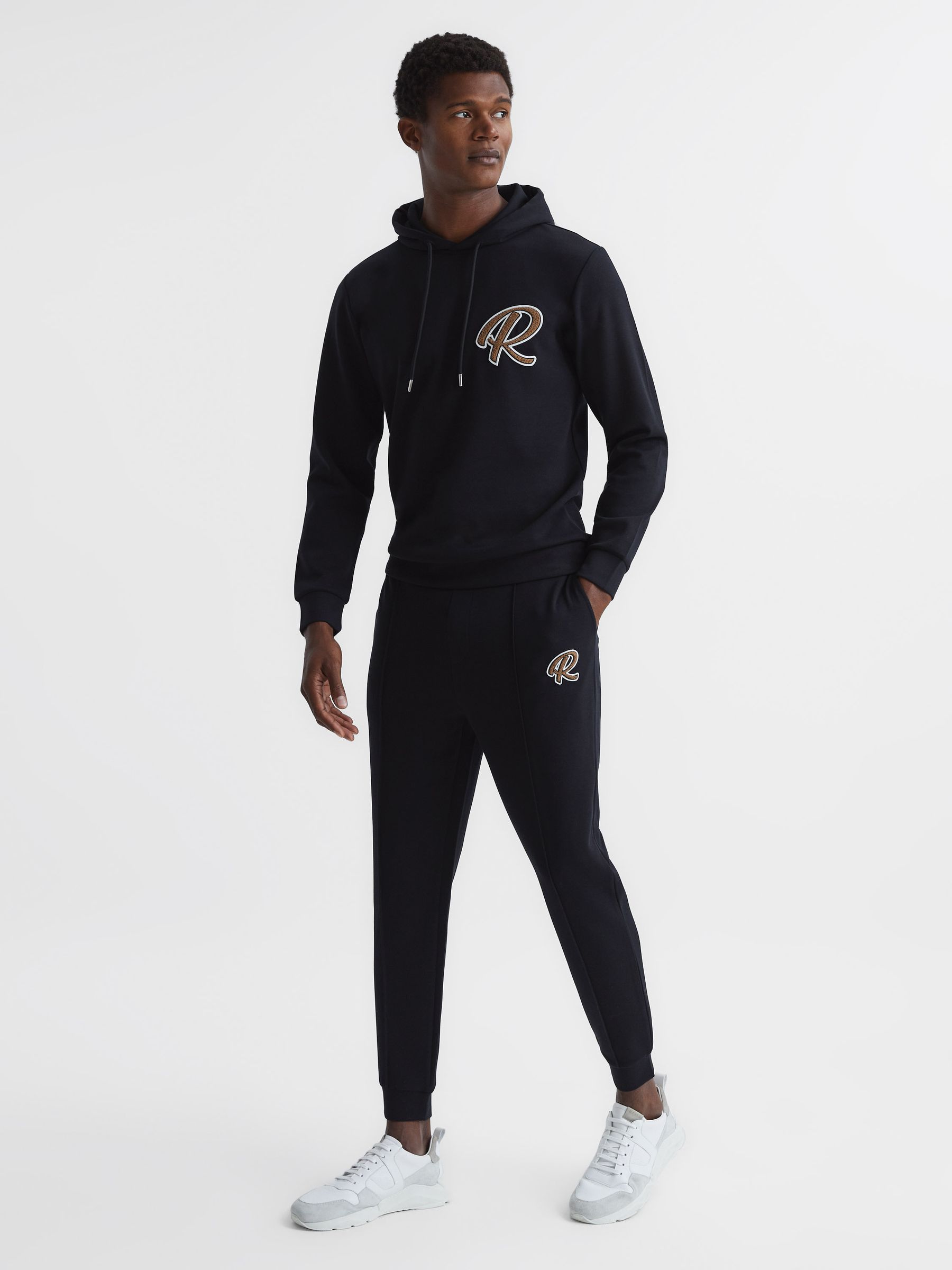 Logo Drawstring Loungewear Joggers in Navy - Image 3 of 5