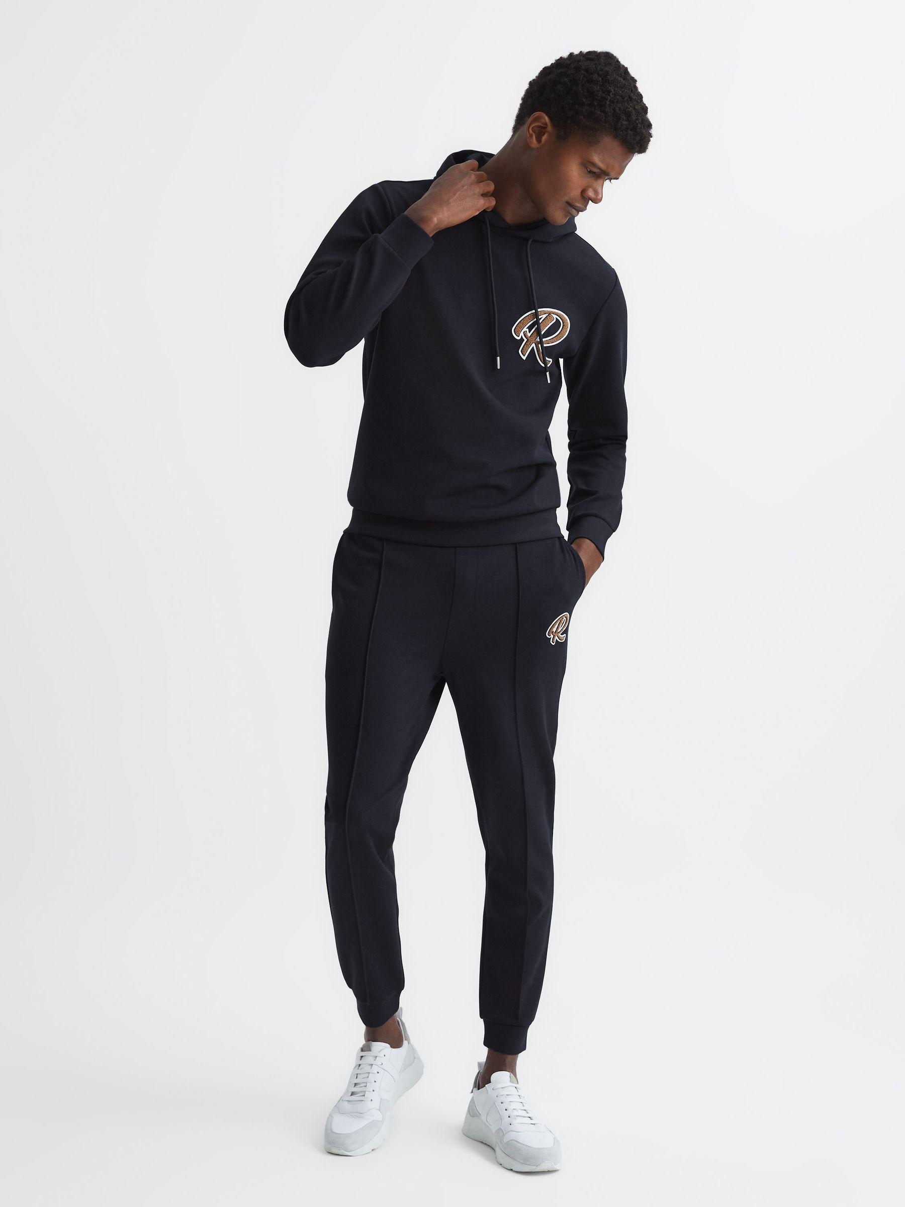 Logo Loungewear Hoodie in Navy - Image 3 of 5