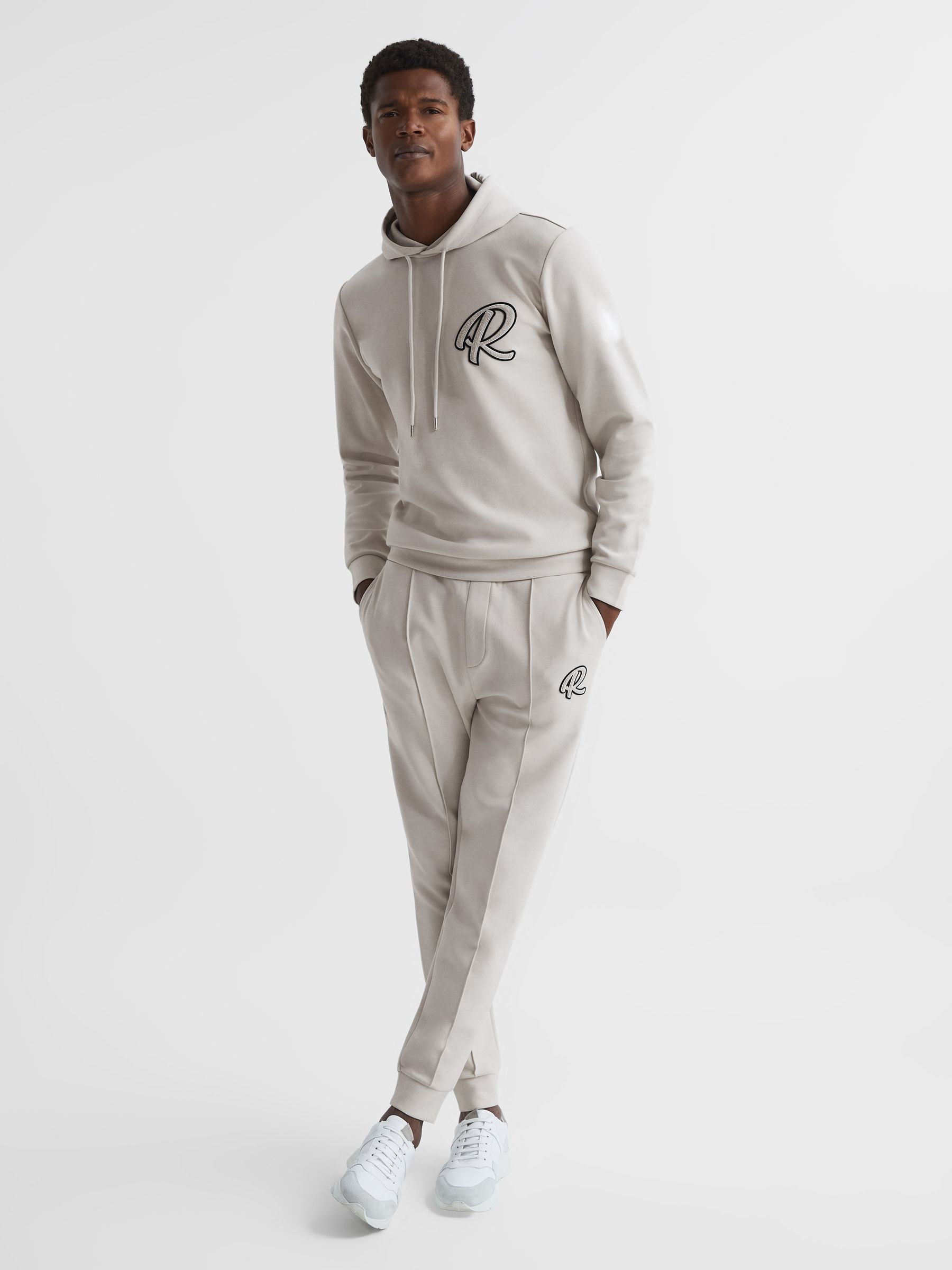 Logo Loungewear Hoodie in Off White - Image 3 of 11