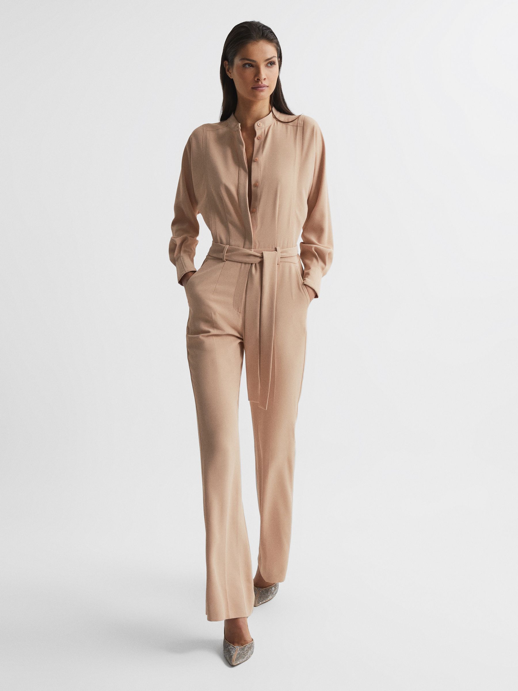 Tenger - Nude jumpsuit met wijde pijpen - Image 1 of 7