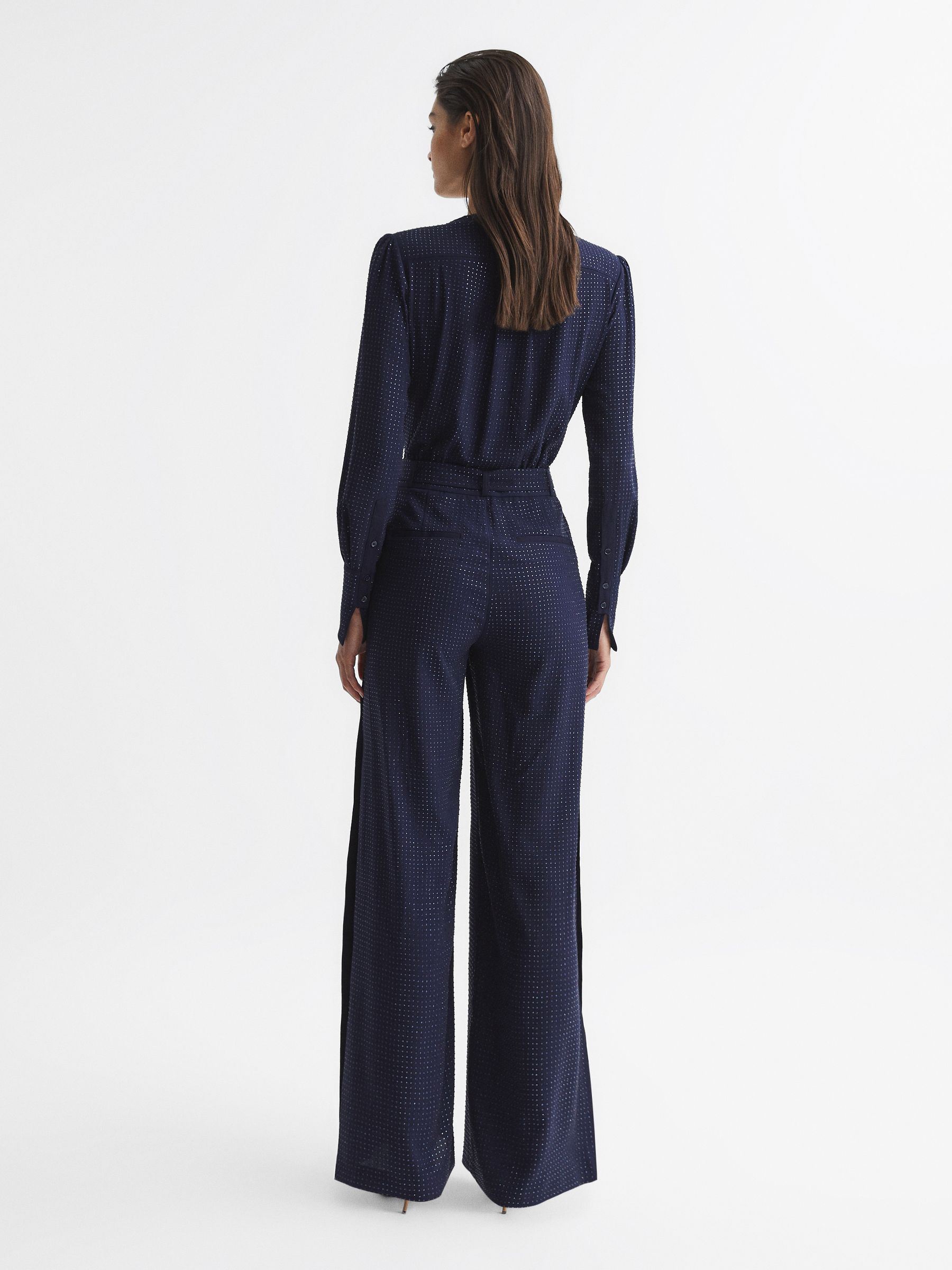 Embellished Jumpsuit in Navy - Image 5 of 7