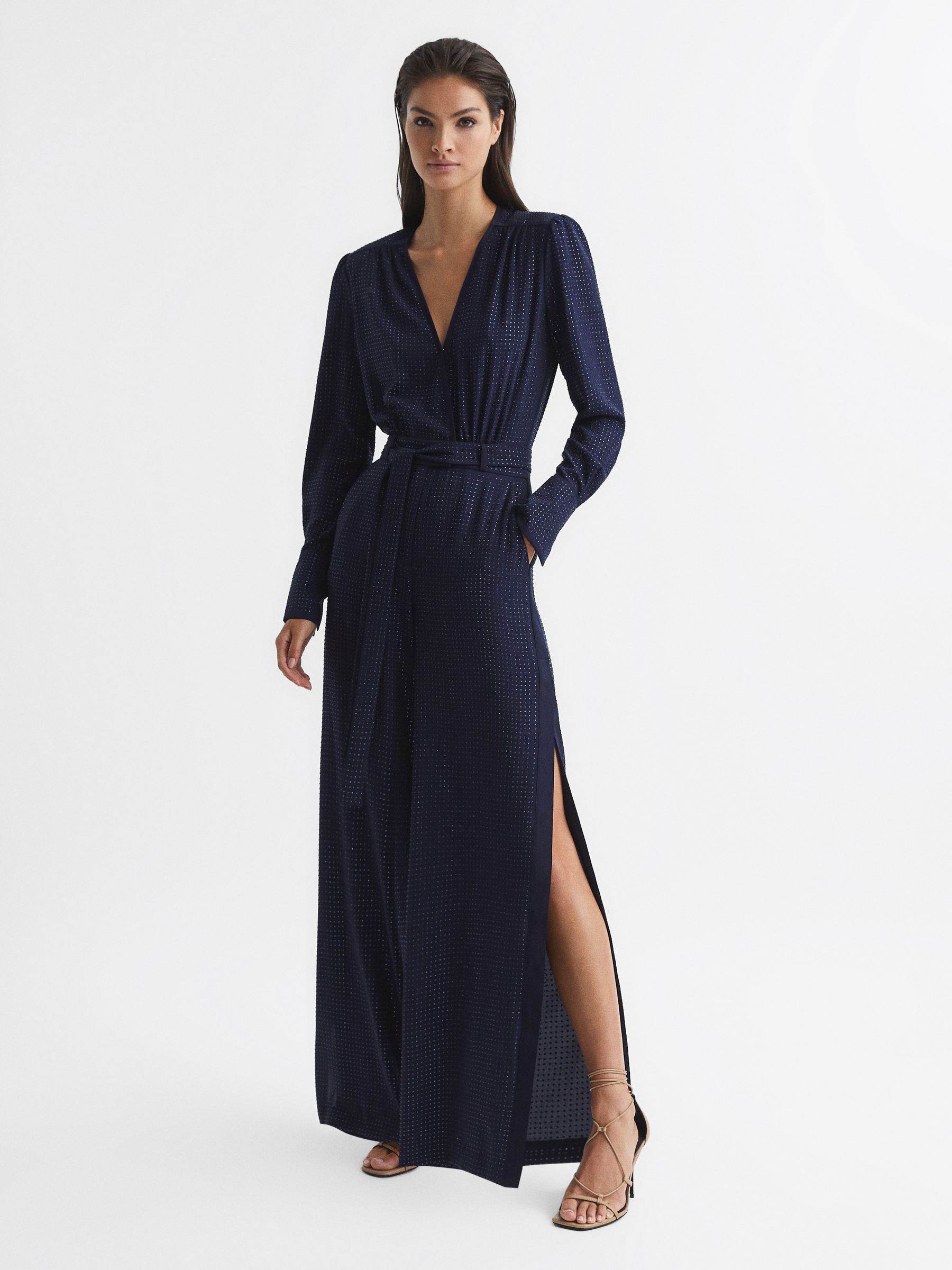 Embellished Jumpsuit in Navy - Image 6 of 7