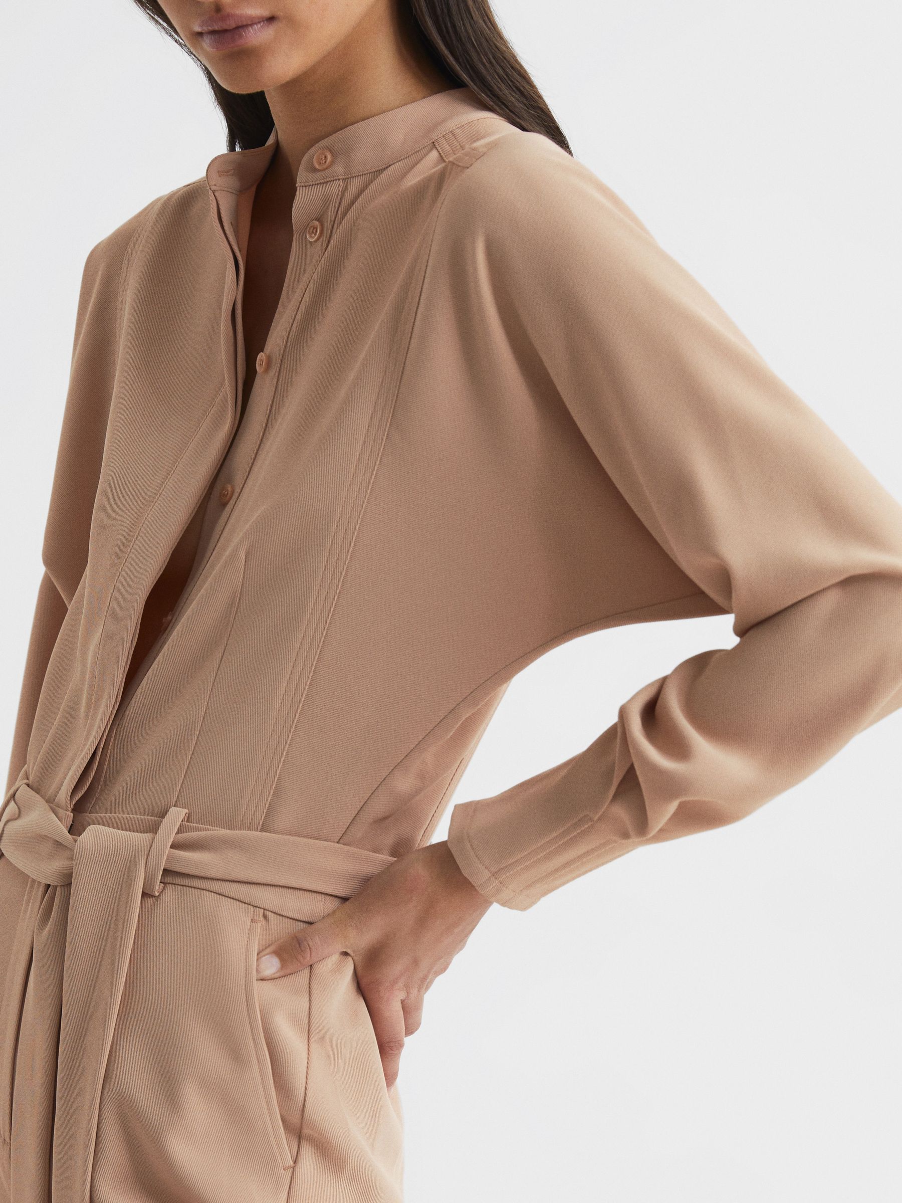Wide Leg Jumpsuit in Nude - image 3