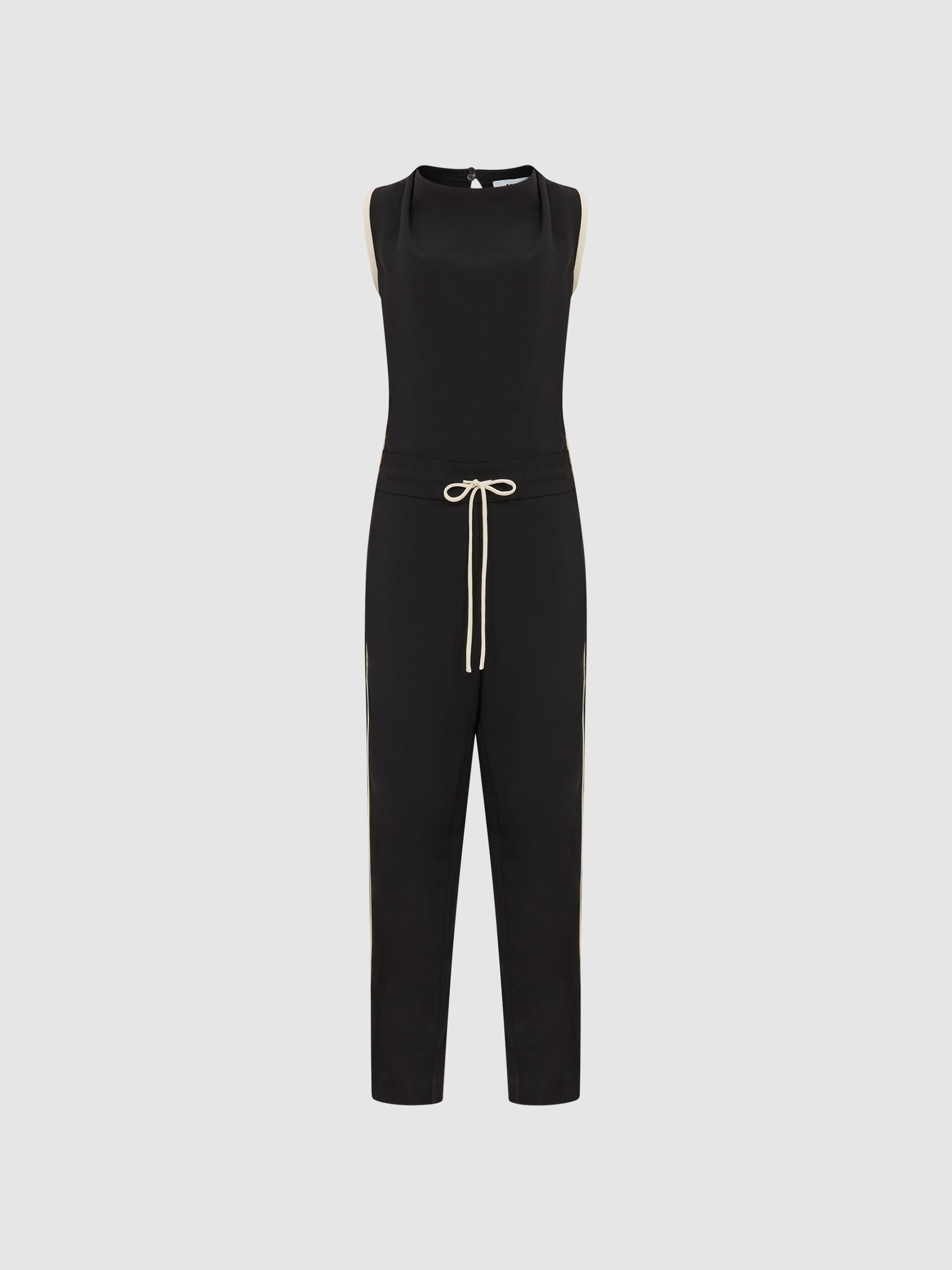 Side Stripe Jumpsuit in Black/White - Image 2 of 6
