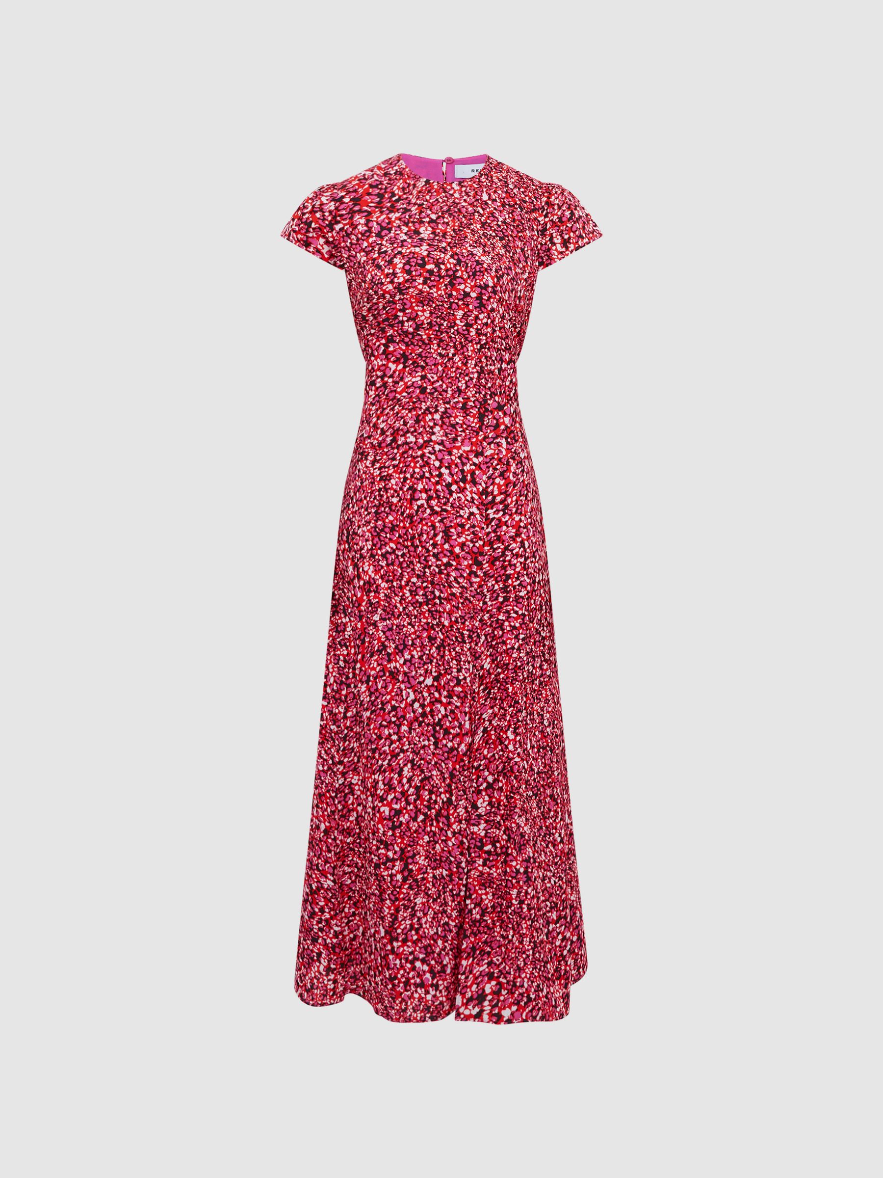 Cut Out Back Midi Dress in Red - Image 2 of 6