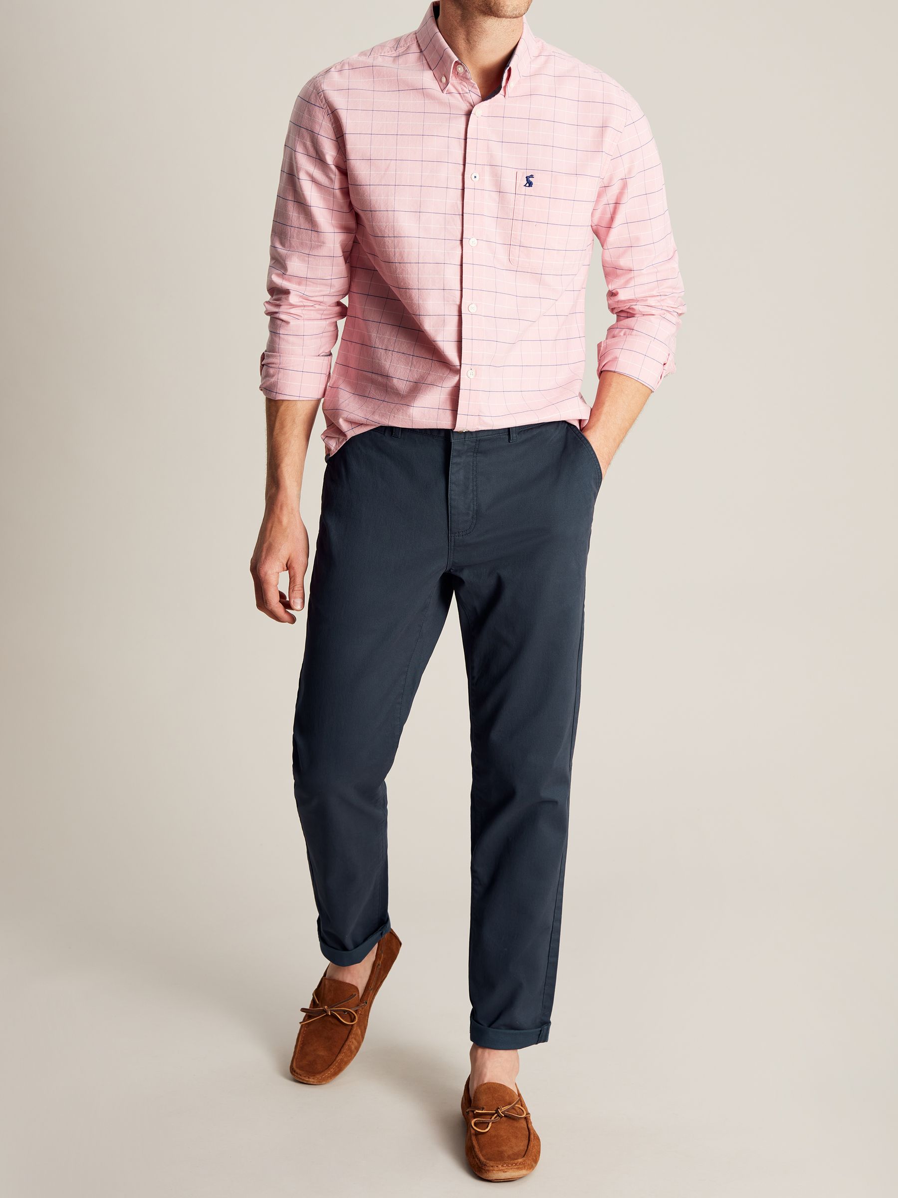 Stamford Navy Blue Slim Fit Chinos - Image 3 of 5