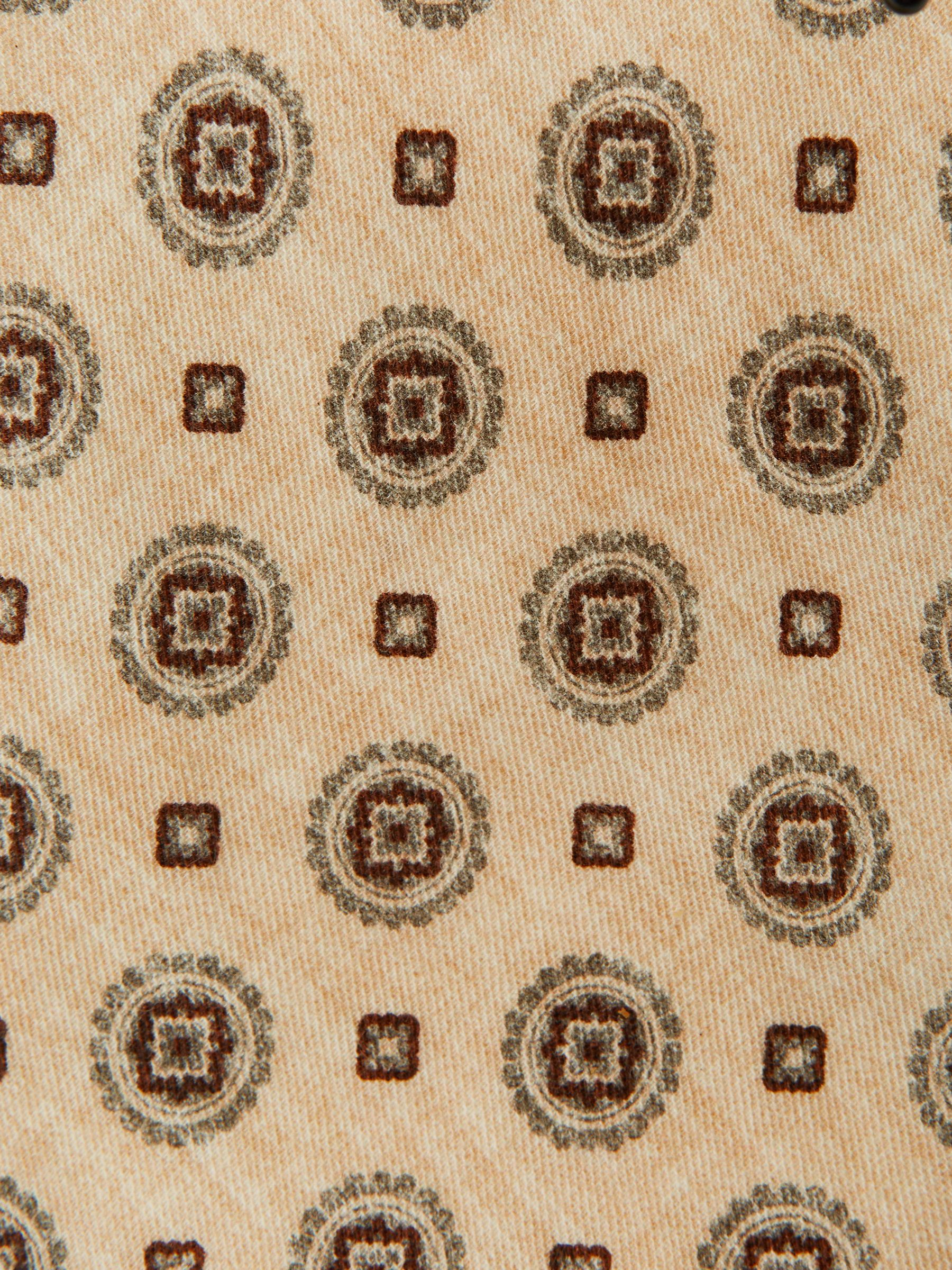 Printed Tie in Oatmeal - Image 5 of 5