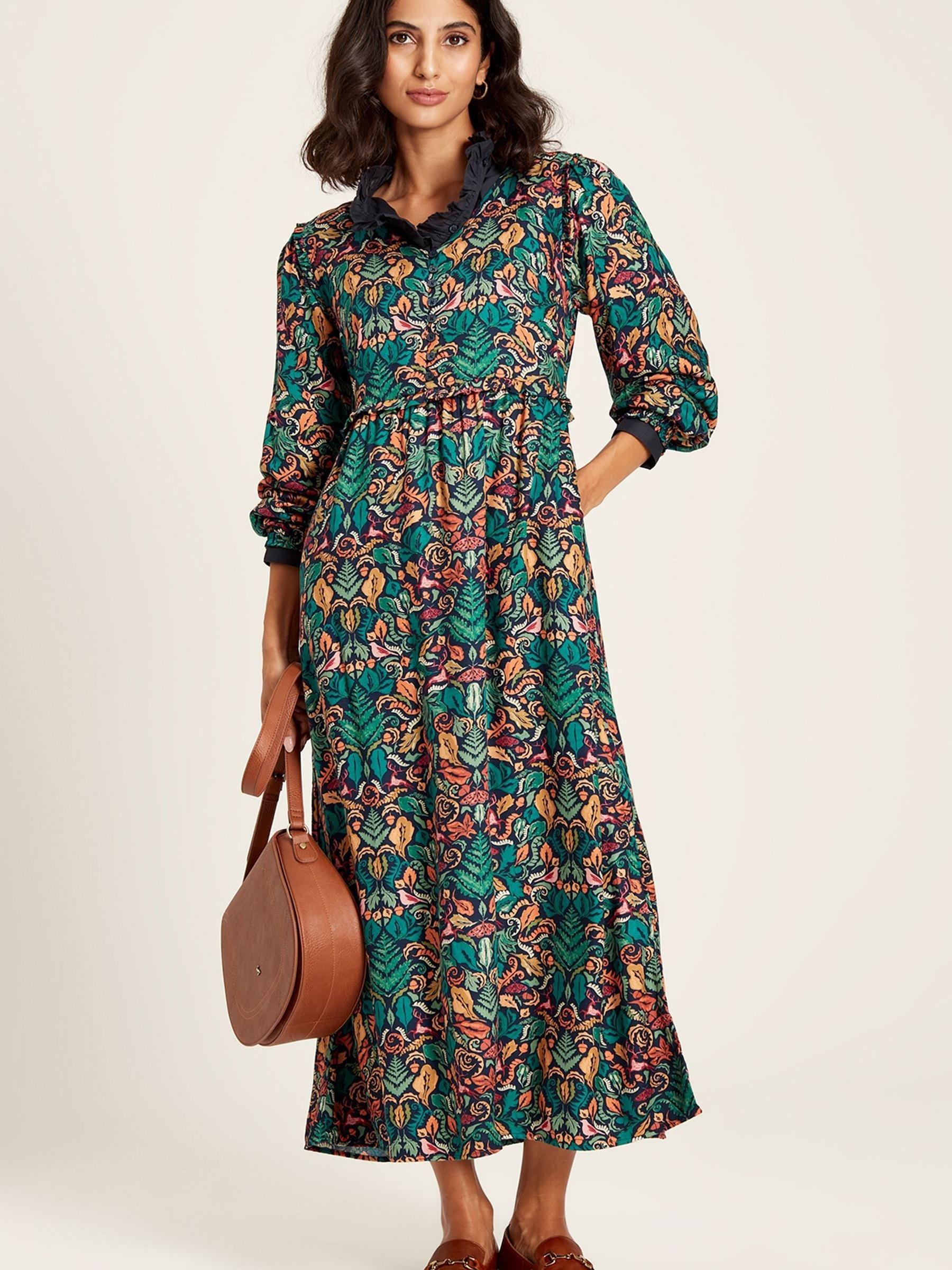 Camilla Green Button Front Tiered Dress - Image 3 of 10