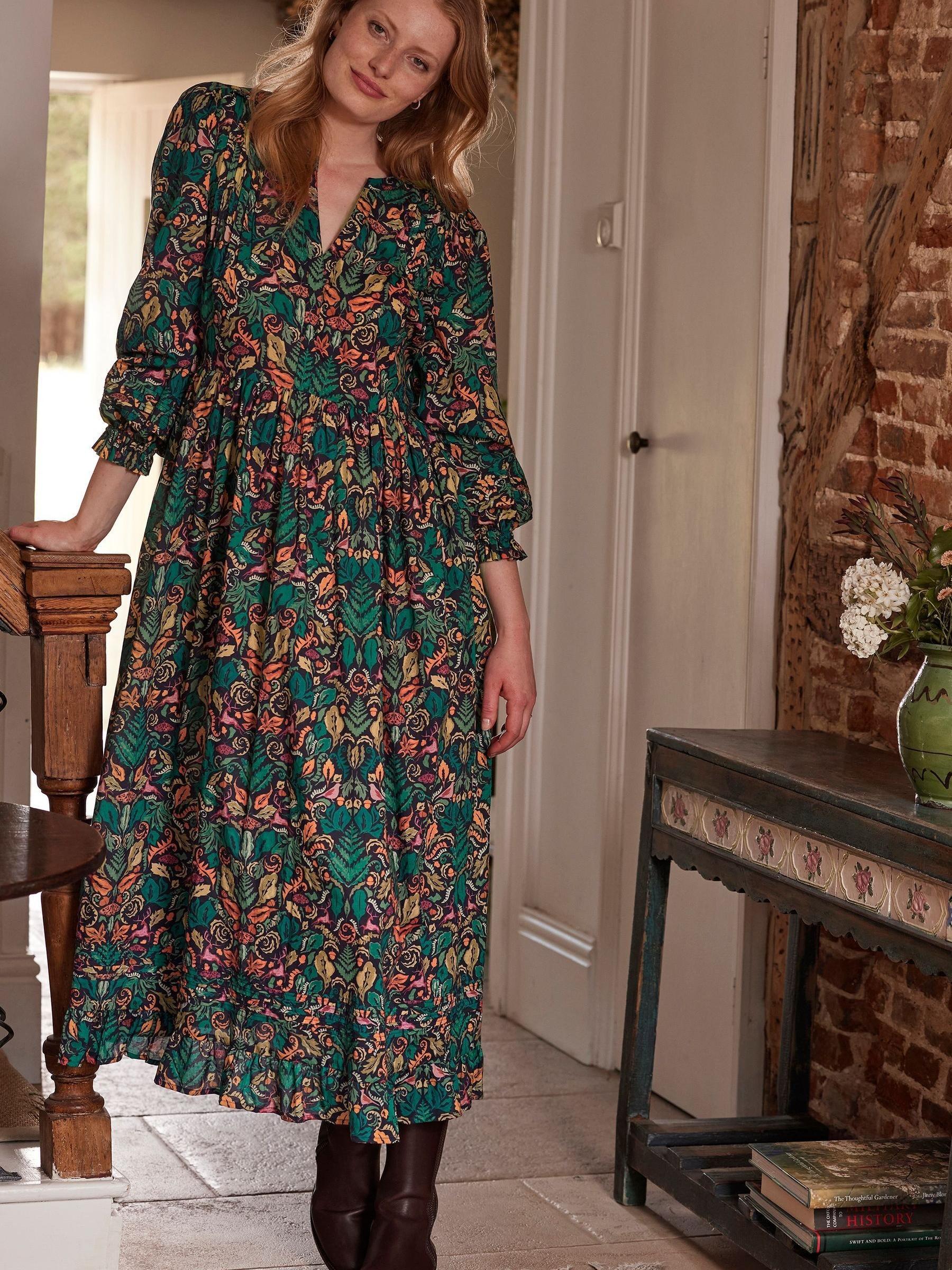 Camilla Green Button Front Tiered Dress - Image 5 of 10