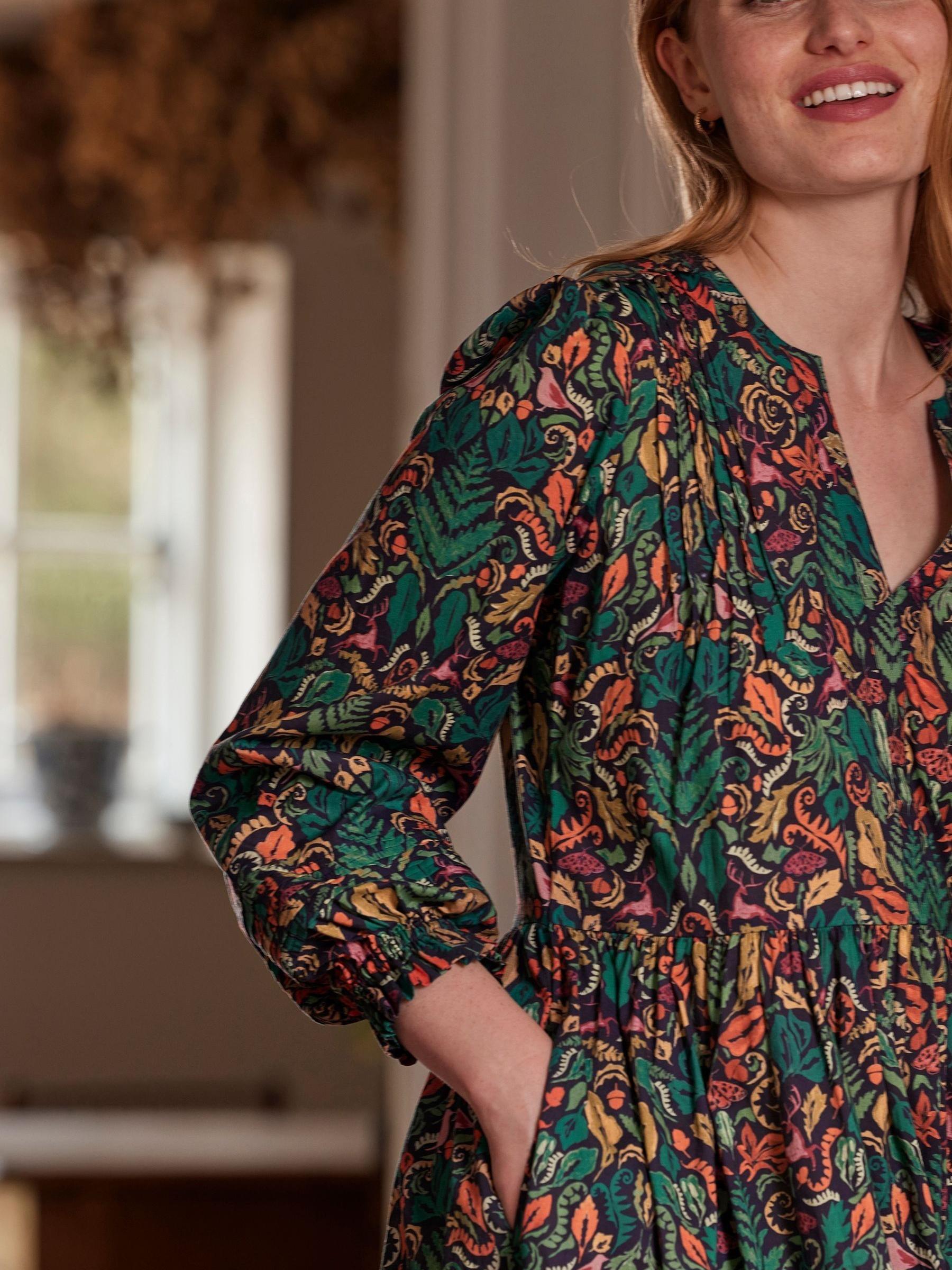 Camilla Green Button Front Tiered Dress - Image 7 of 10