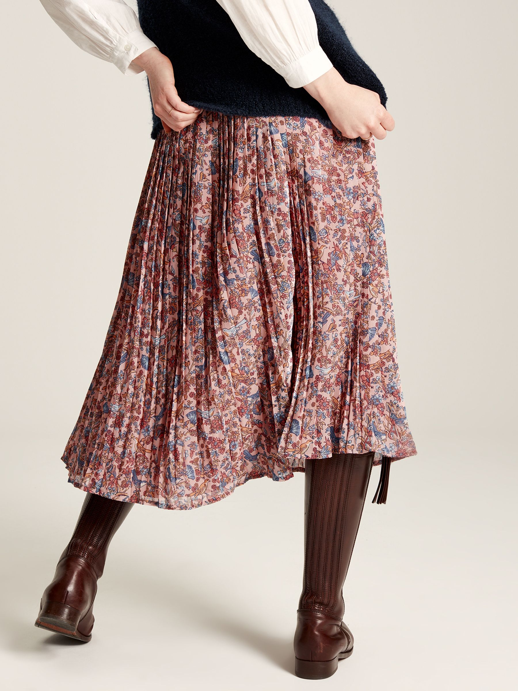 Emery Pink Pleated Skirt - Image 2 of 4