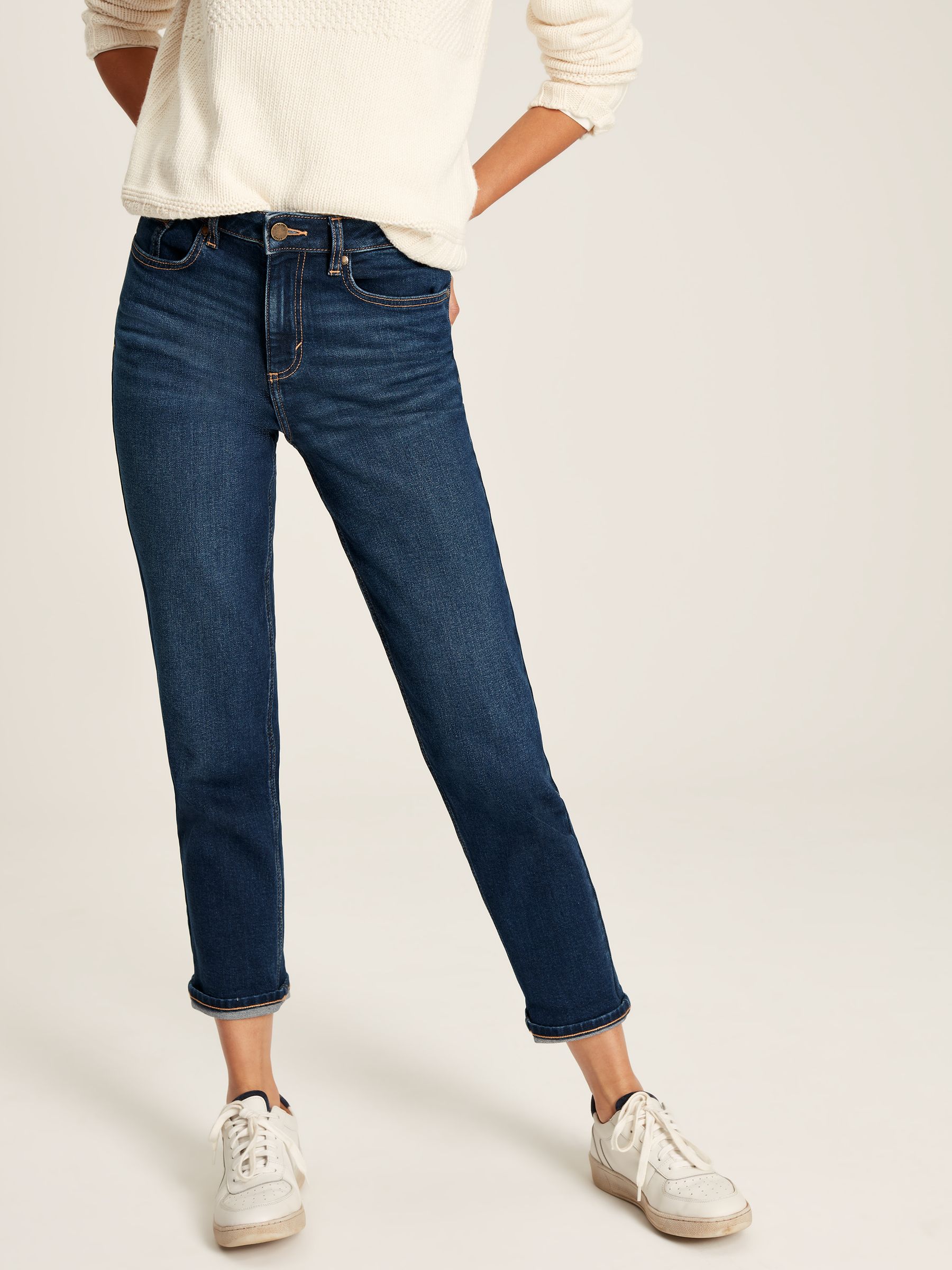 Blue Mid Rise Straight Leg Jeans - Image 1 of 6