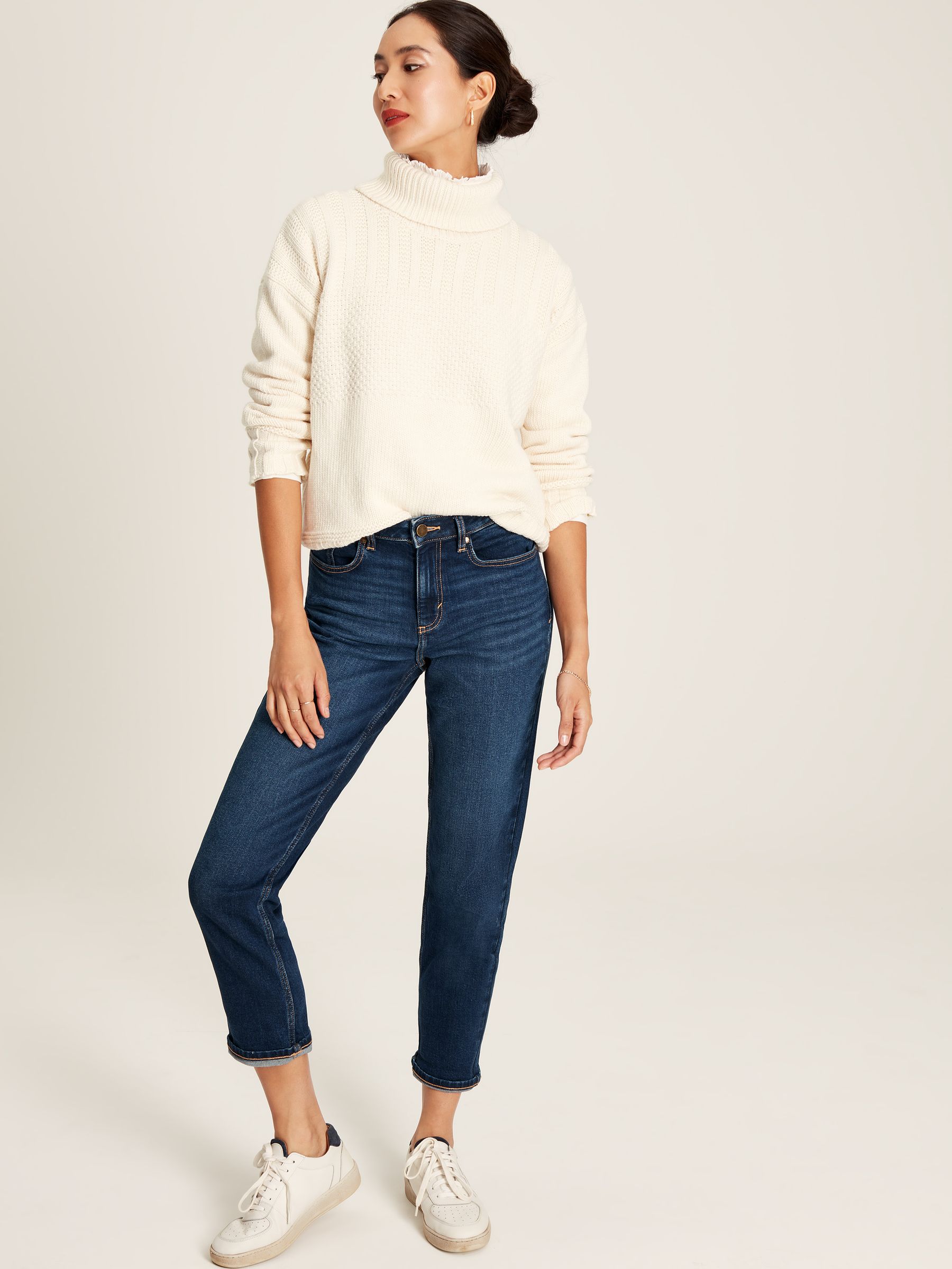 Blue Mid Rise Straight Leg Jeans - Image 3 of 6